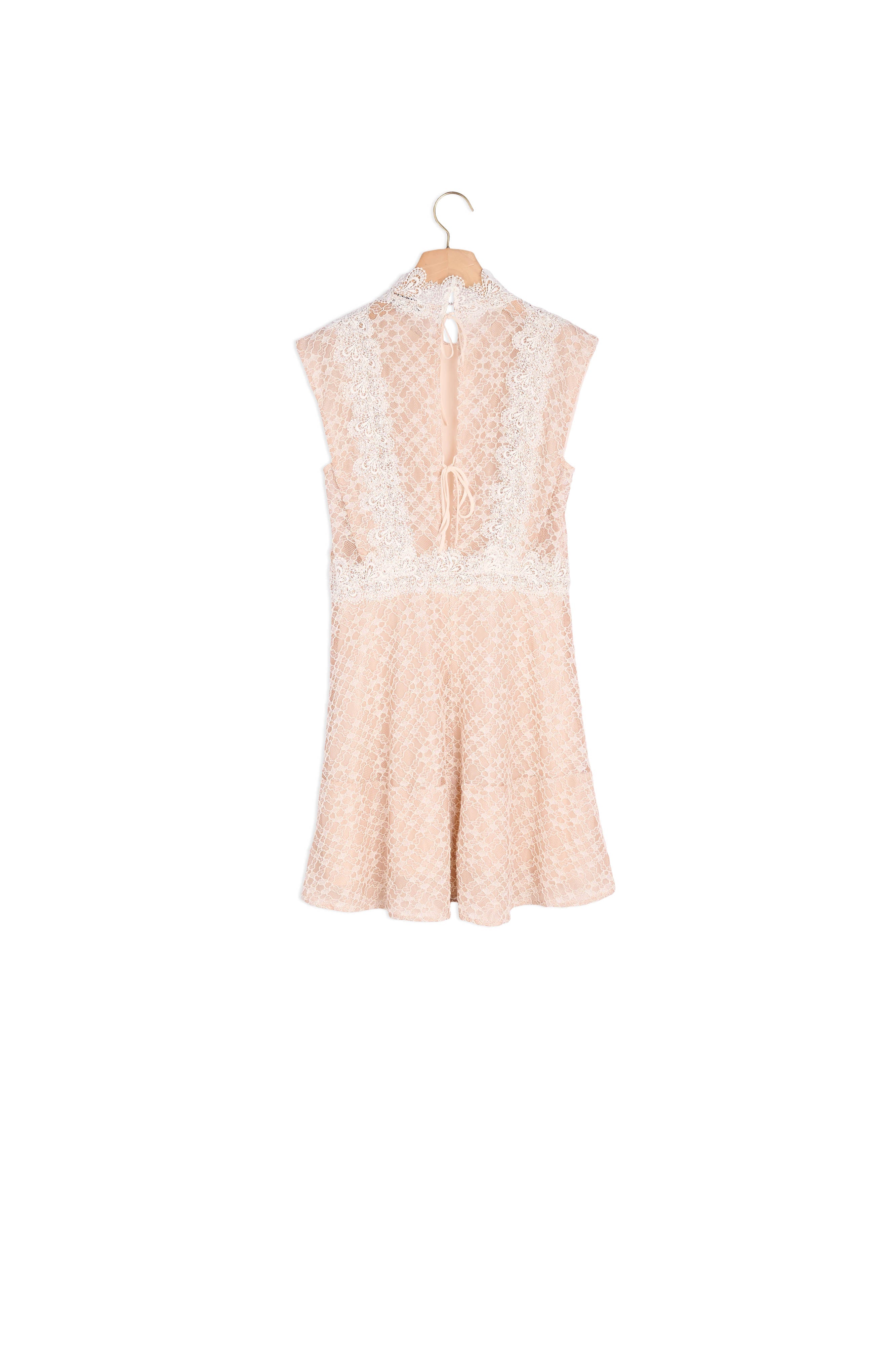 Robe en dentelle col montant Faume - seconde main