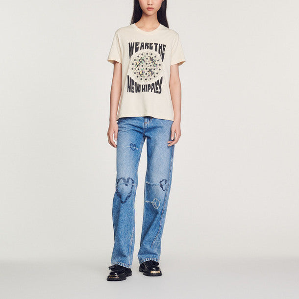 T-shirt We Are The New Hippies Faume - seconde main
