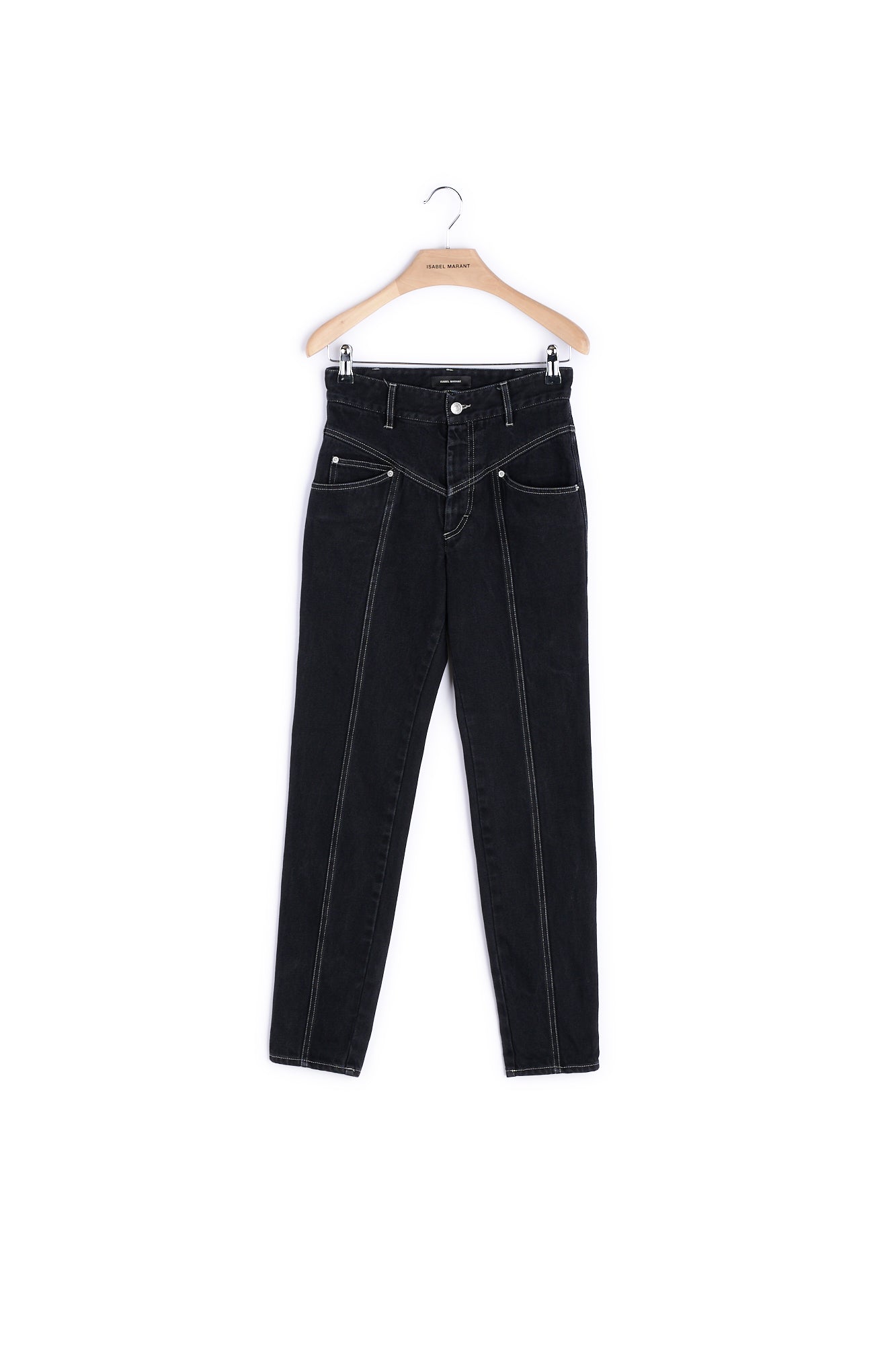 Jean avec coutures coton - 36 Faume - seconde main