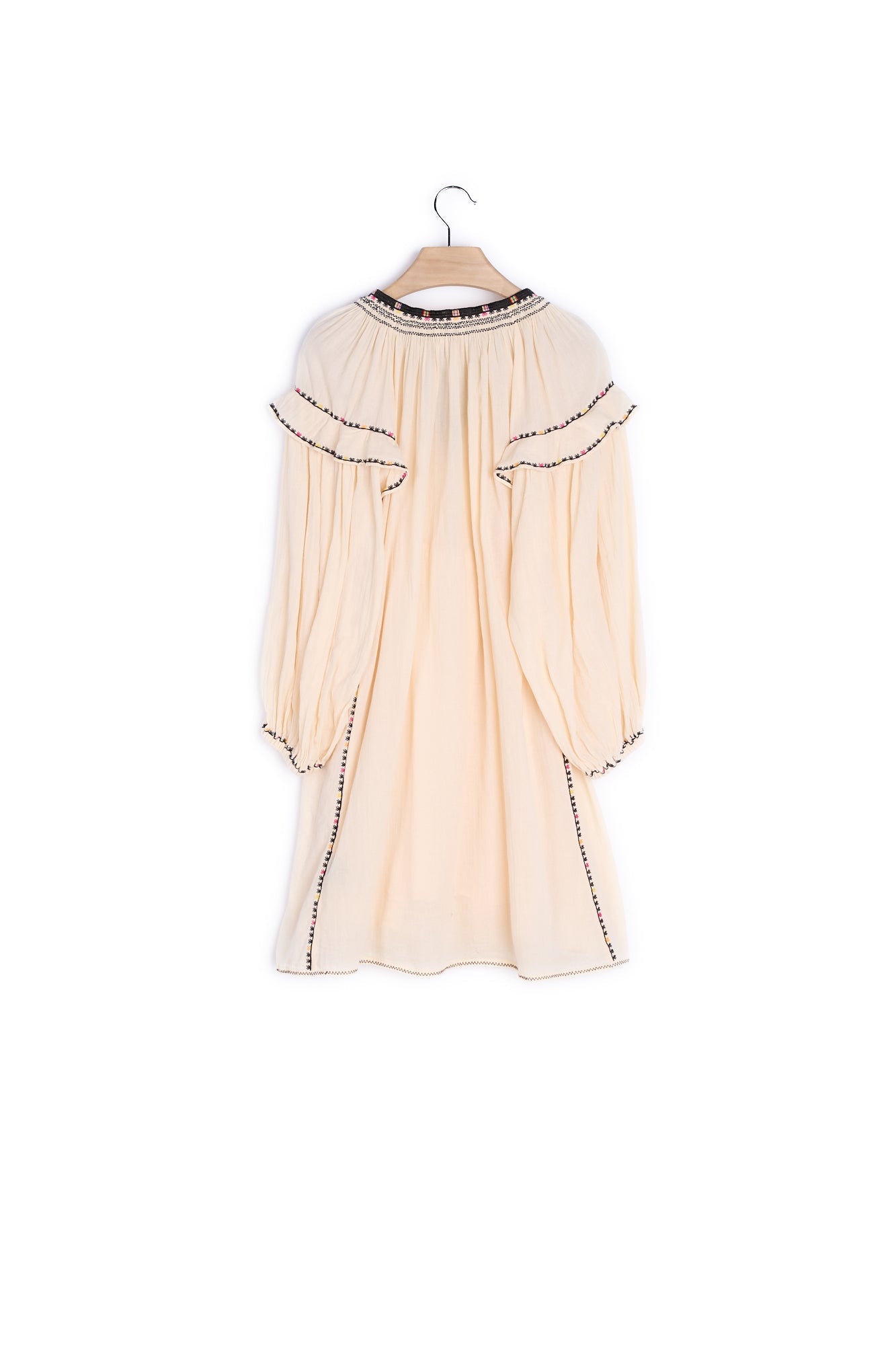 Robe Coton Brodé - 34 Faume - seconde main