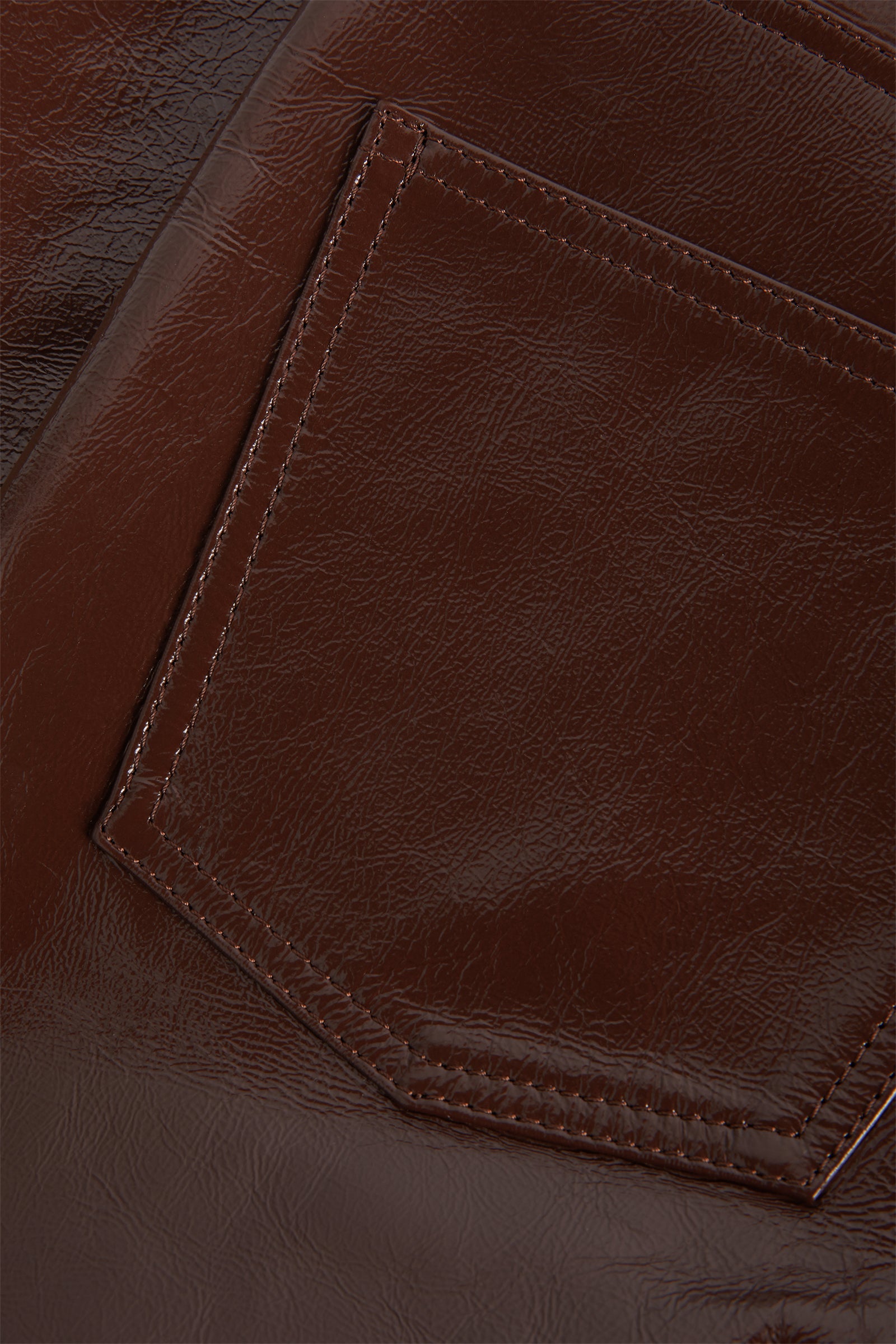 Pantalon En Cuir Vernis Faume - seconde main