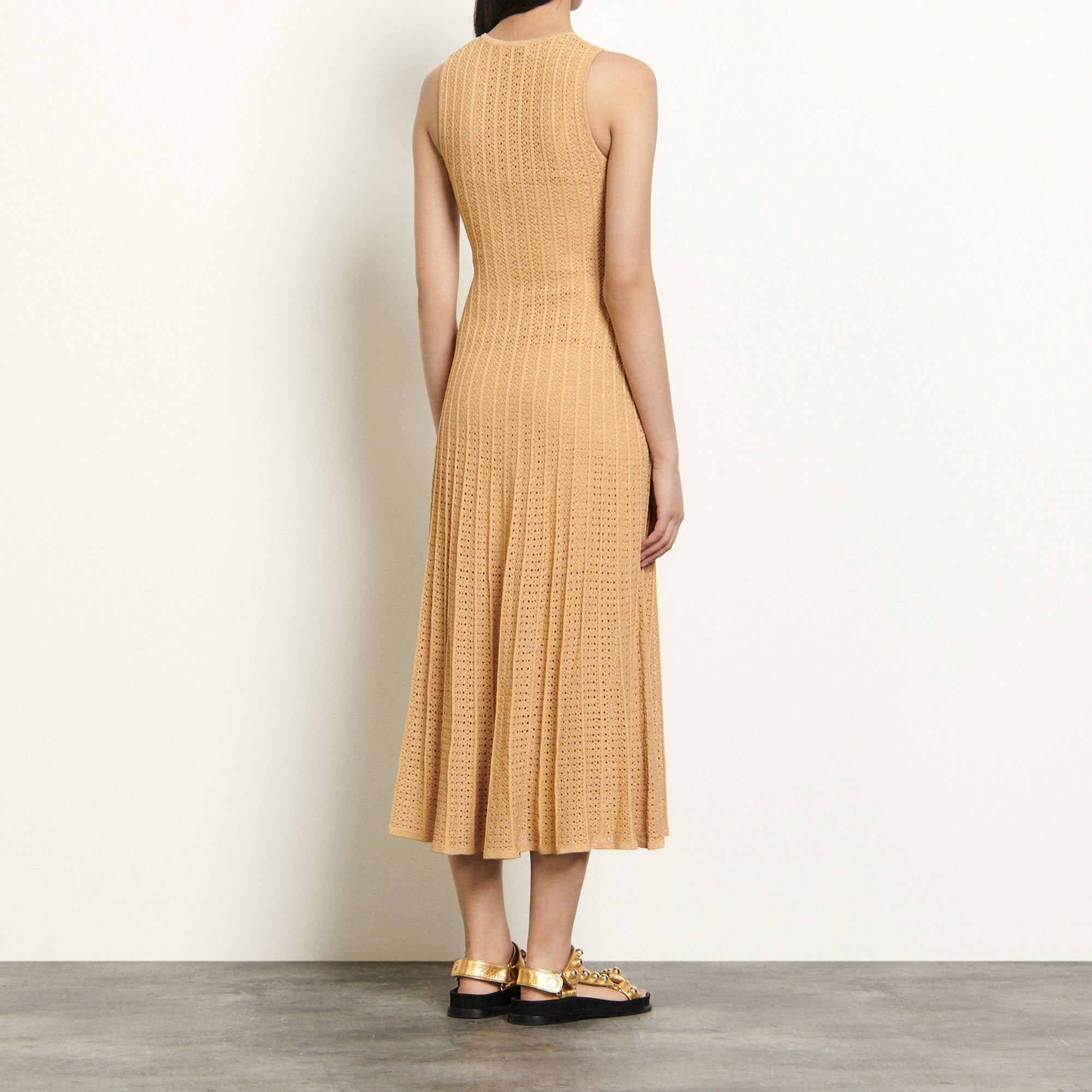 Robe longue en pointelle fantaisie Faume - seconde main