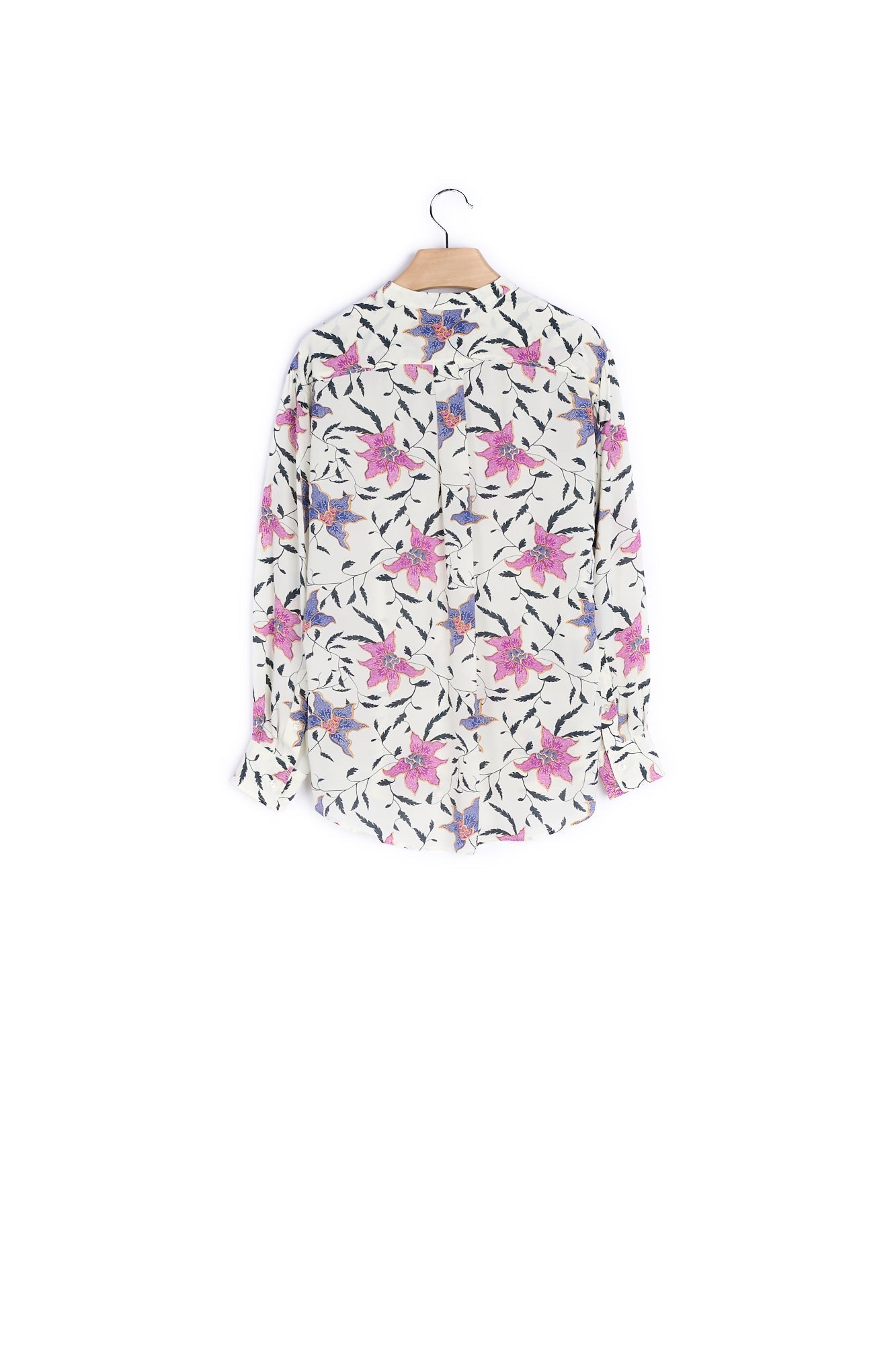 Chemise imprimée manches longues col rond - 34 Faume - seconde main