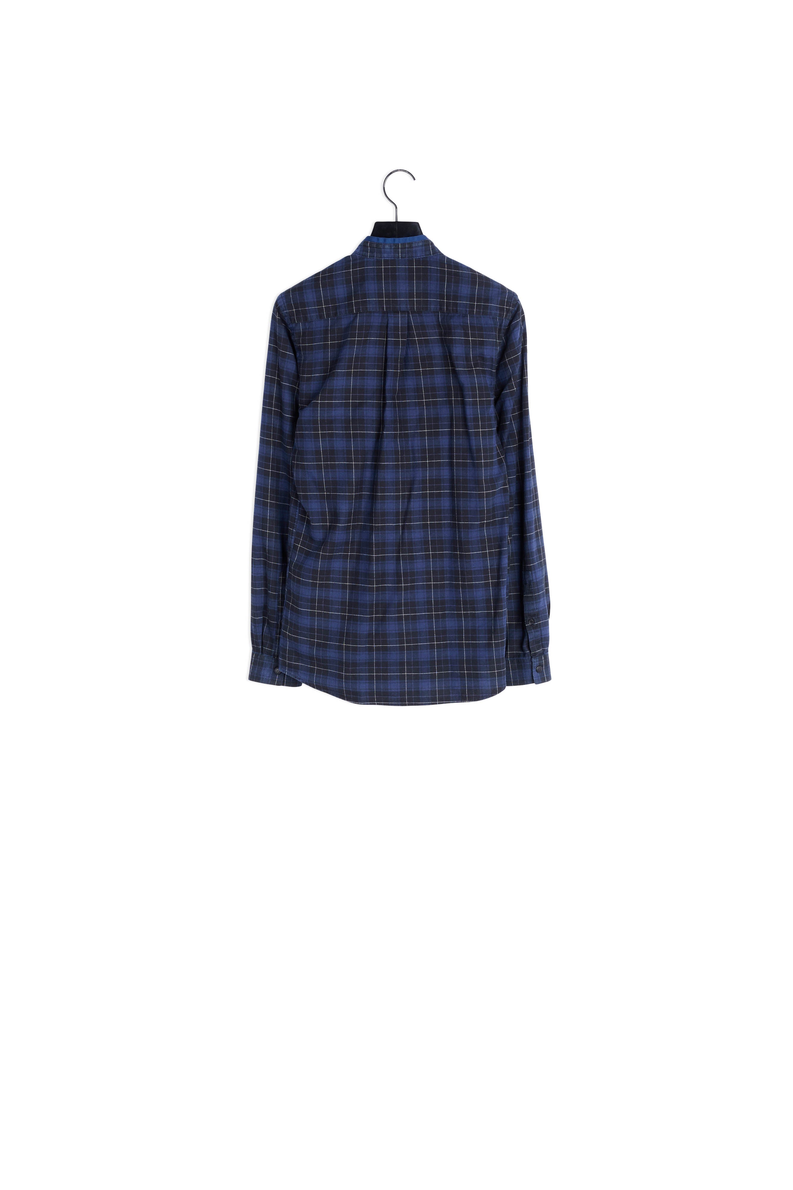 Chemise à carreaux bleu marine Faume - seconde main