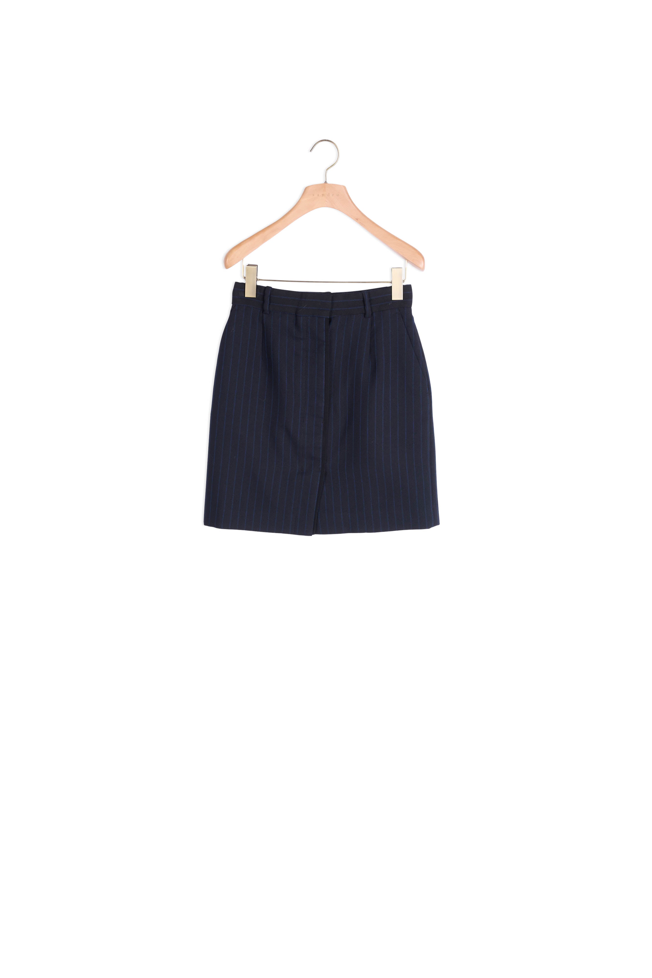 Jupe courte de tailleur à fines rayures Faume - seconde main