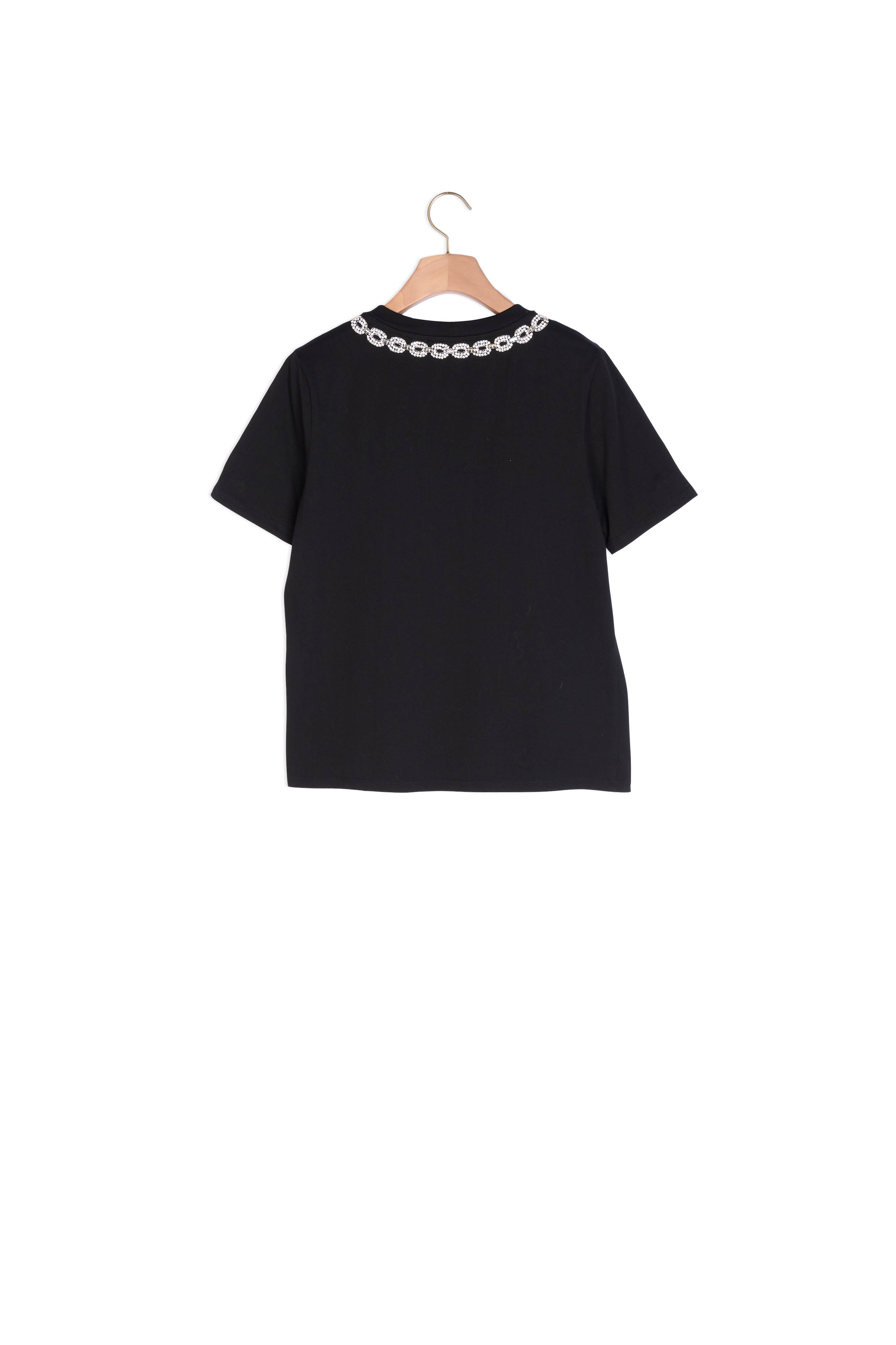 T-shirt en coton biologique à col bijou Faume - seconde main