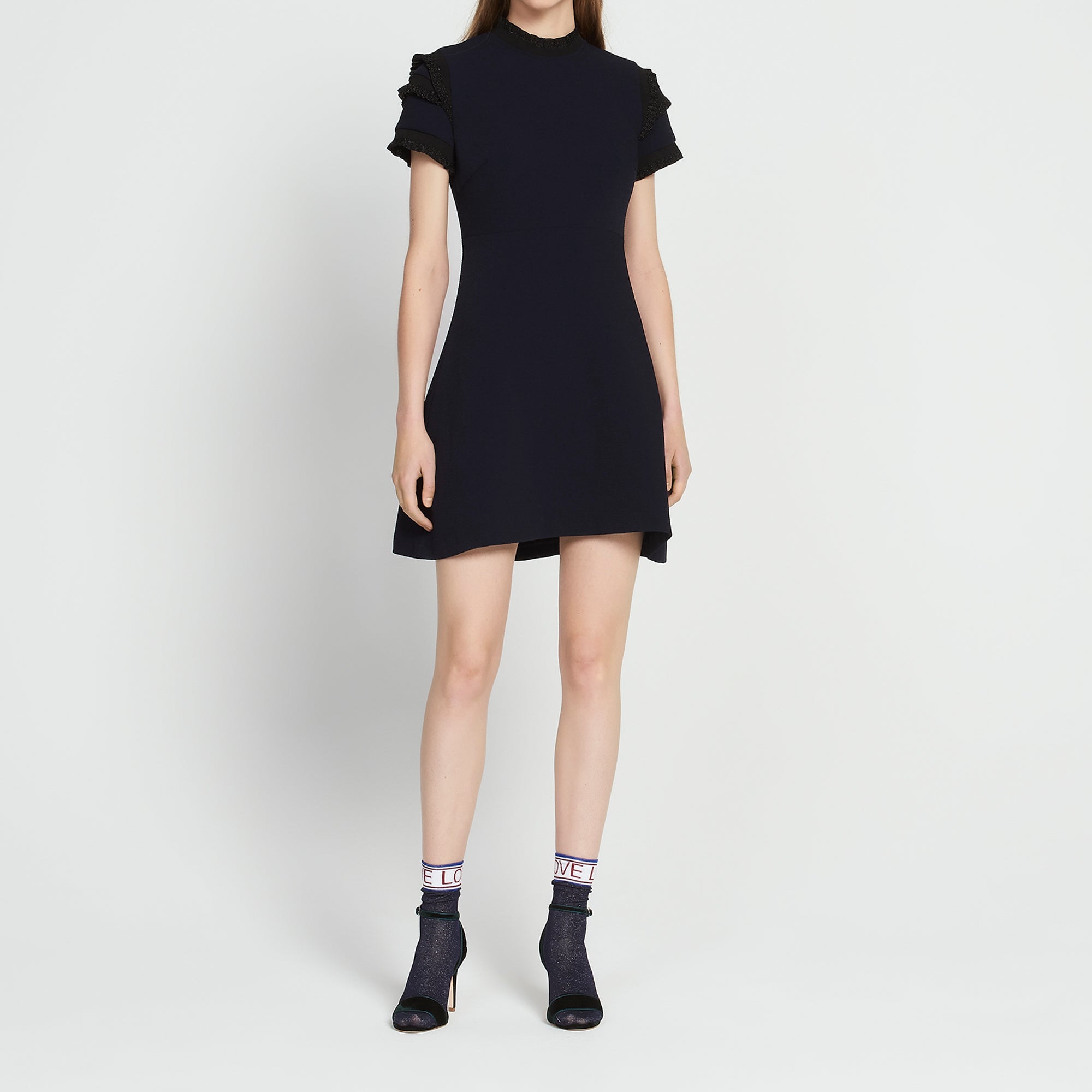 Robe avec volants et insert de lurex Faume - seconde main