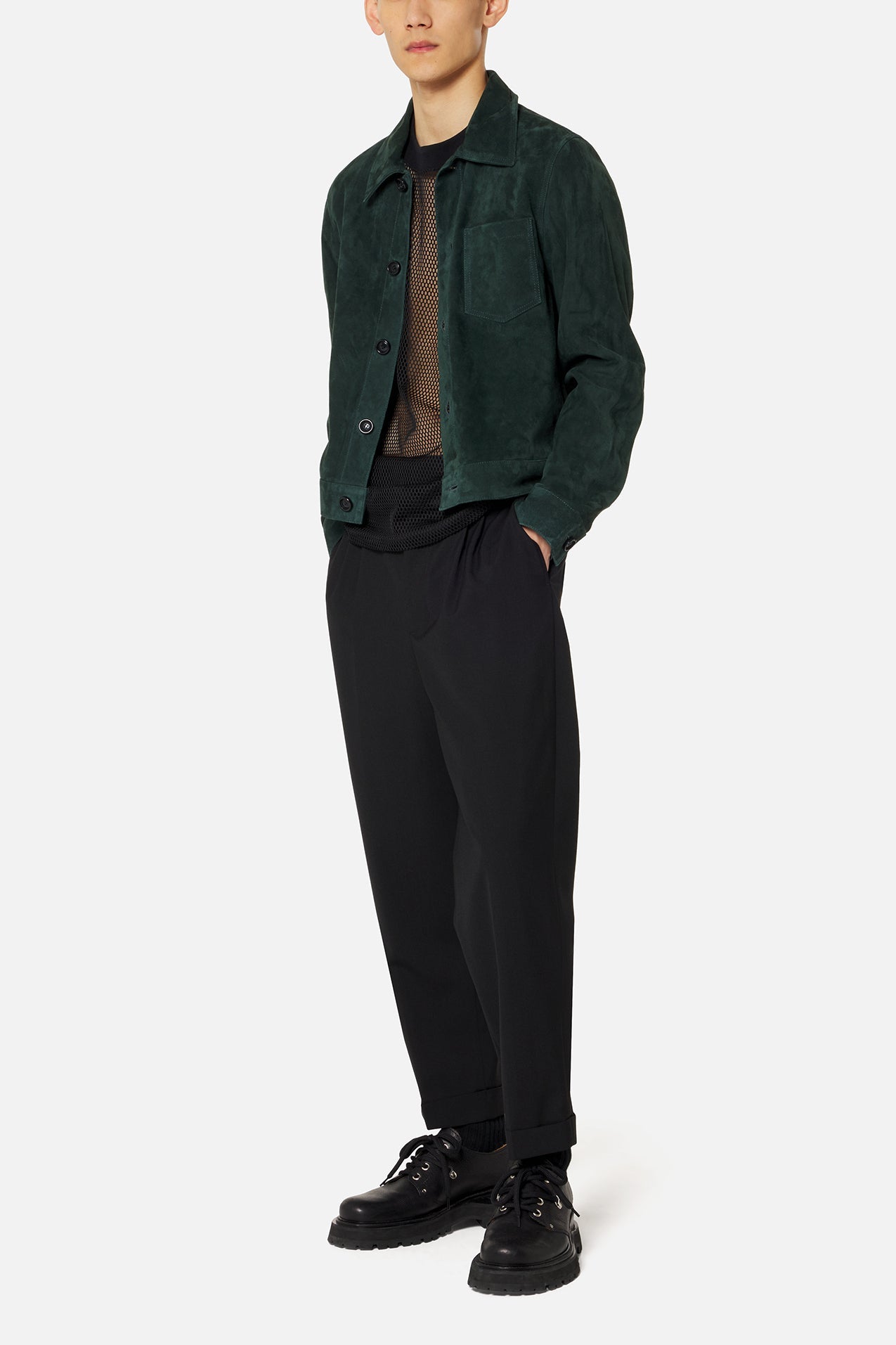 Pantalon Carotte À Revers Et Pinces Faume - seconde main