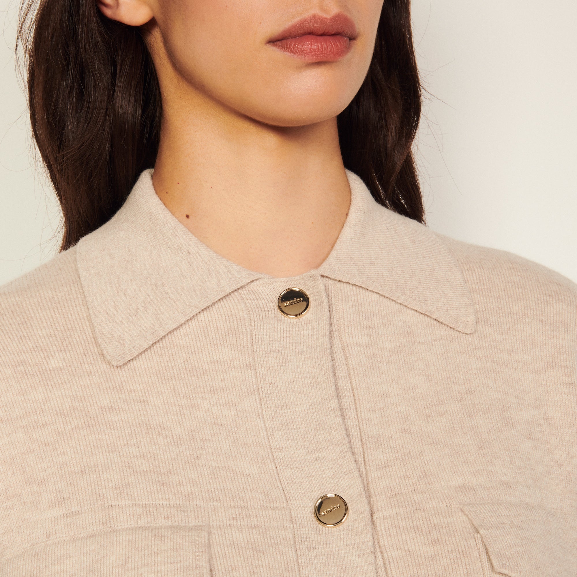 Cardi-coat long en laine Faume - seconde main