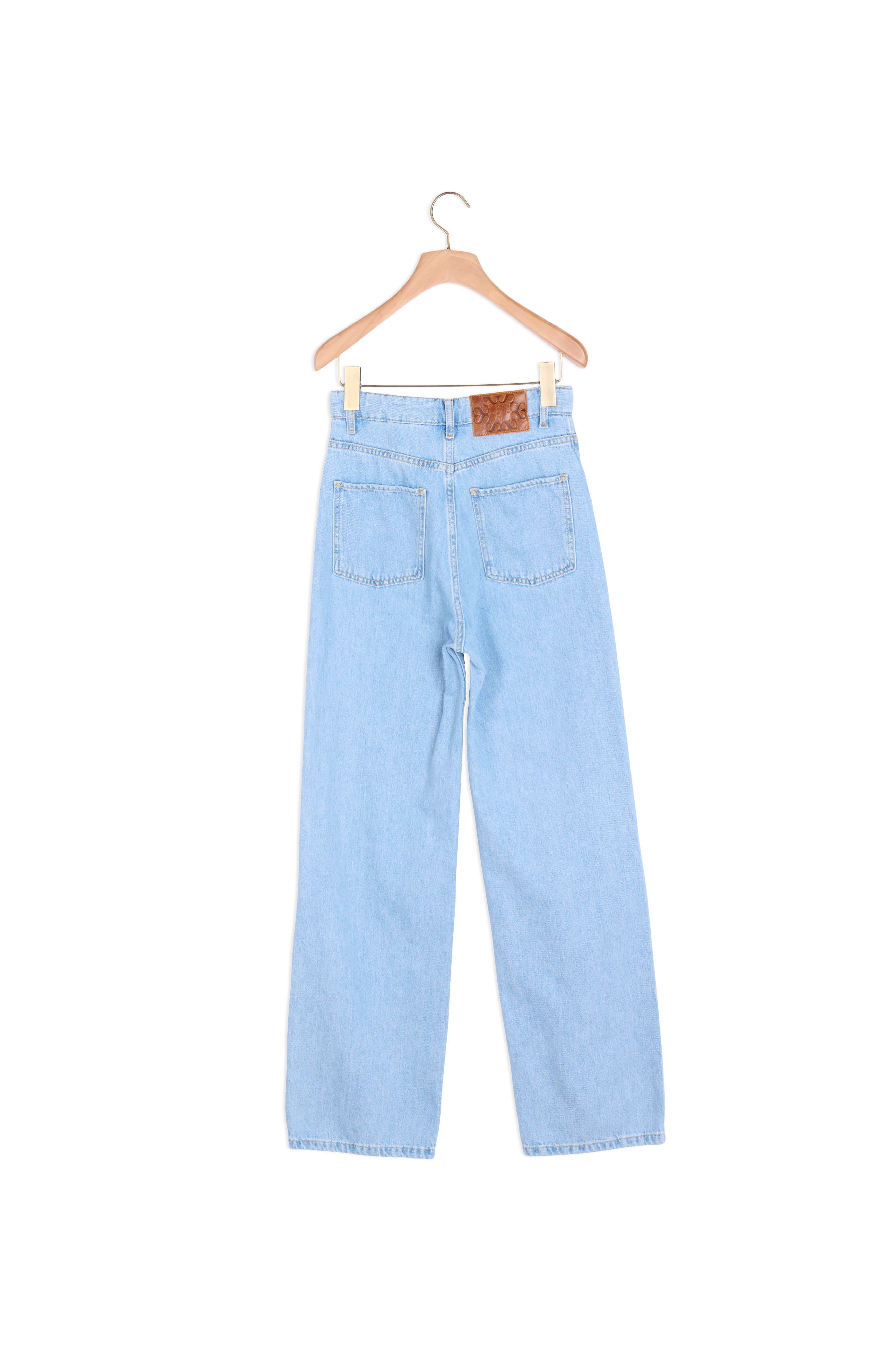 Jean large droit 5 poches délavé Faume - seconde main