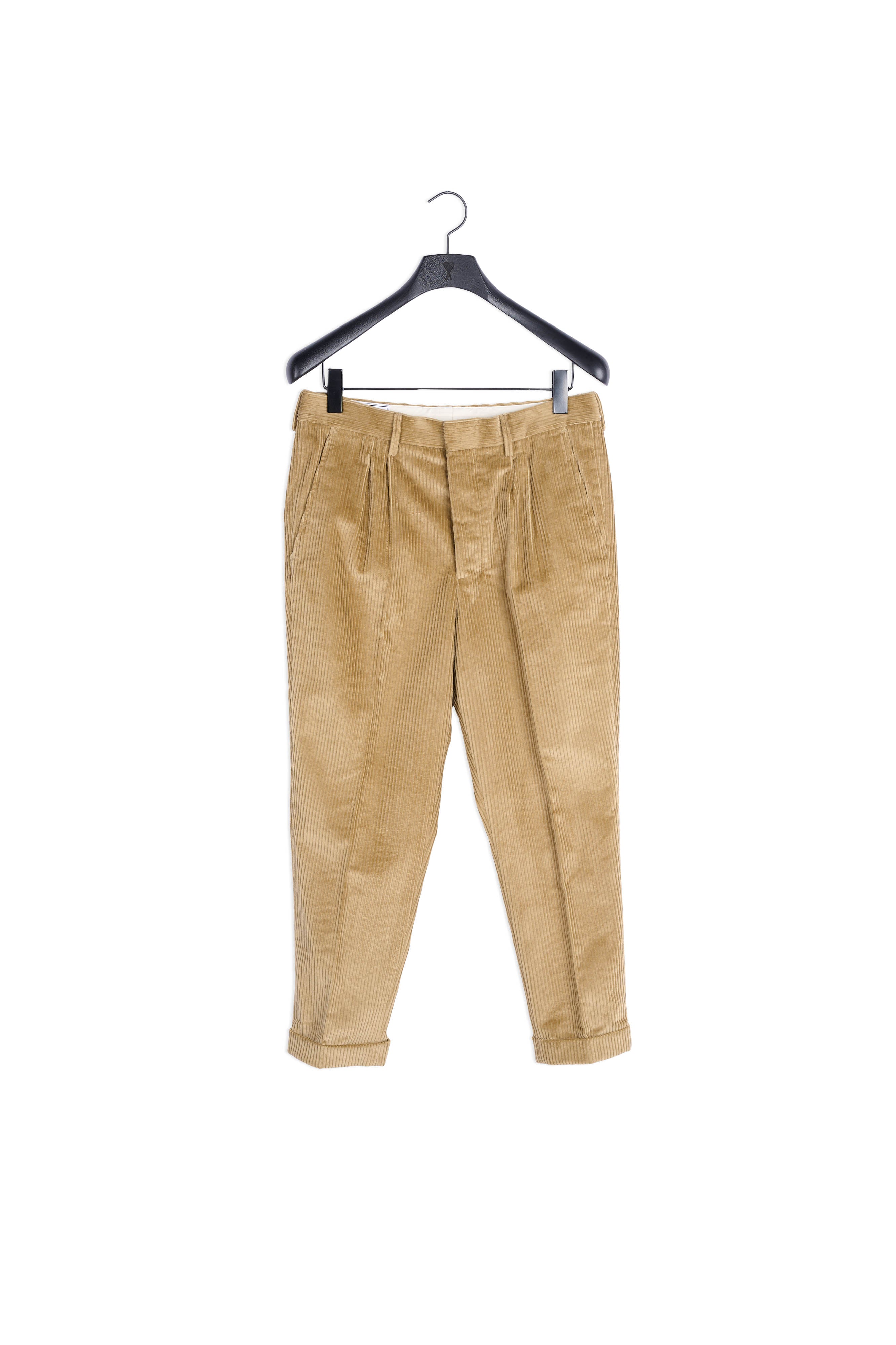 Pantalon Carotte A Plis Faume - seconde main