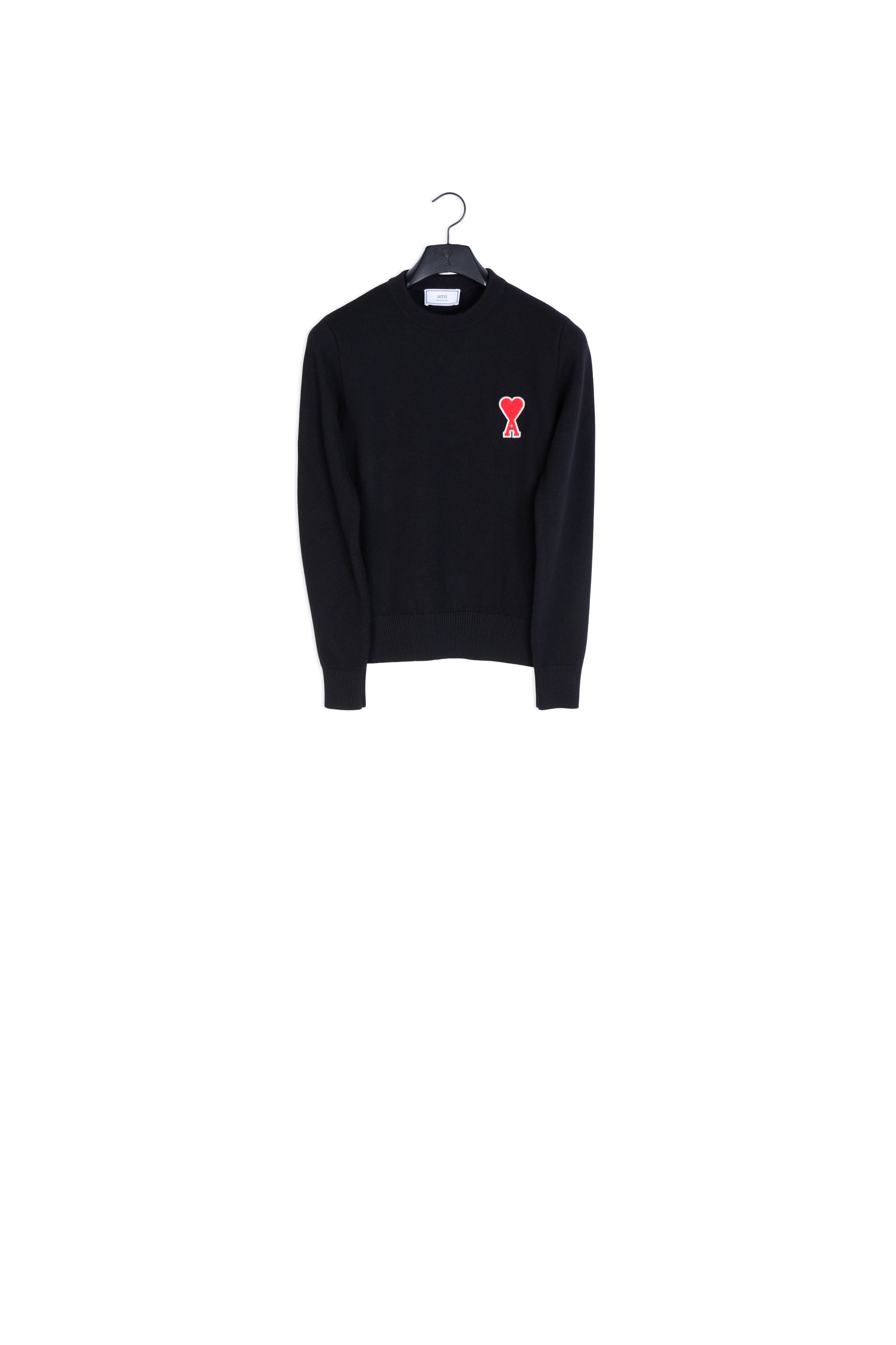 Pull Col Rond Oversize Ami De Coeur Intarsia Faume - seconde main