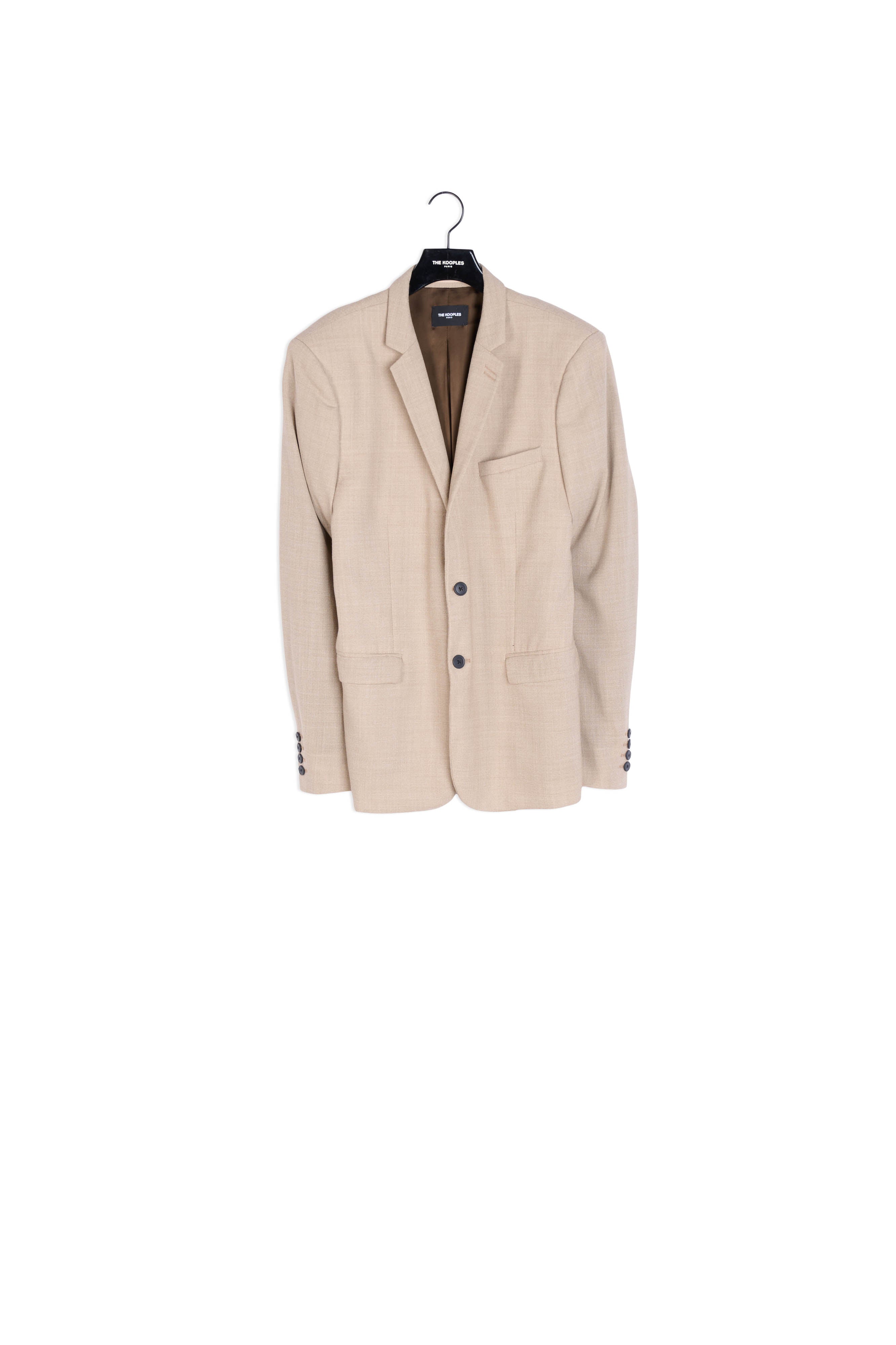 Veste habillée beige laine à poches Faume - seconde main