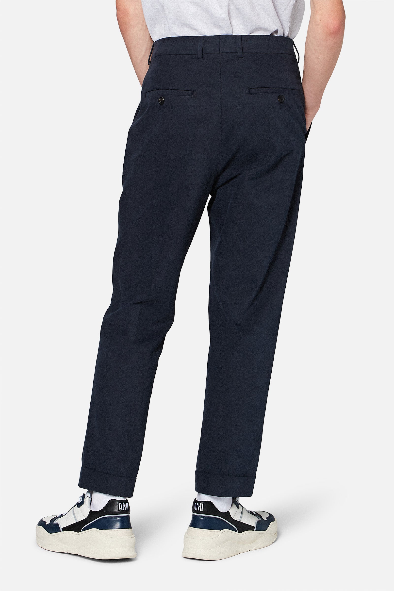 Pantalon Carotte A Plis Faume - seconde main