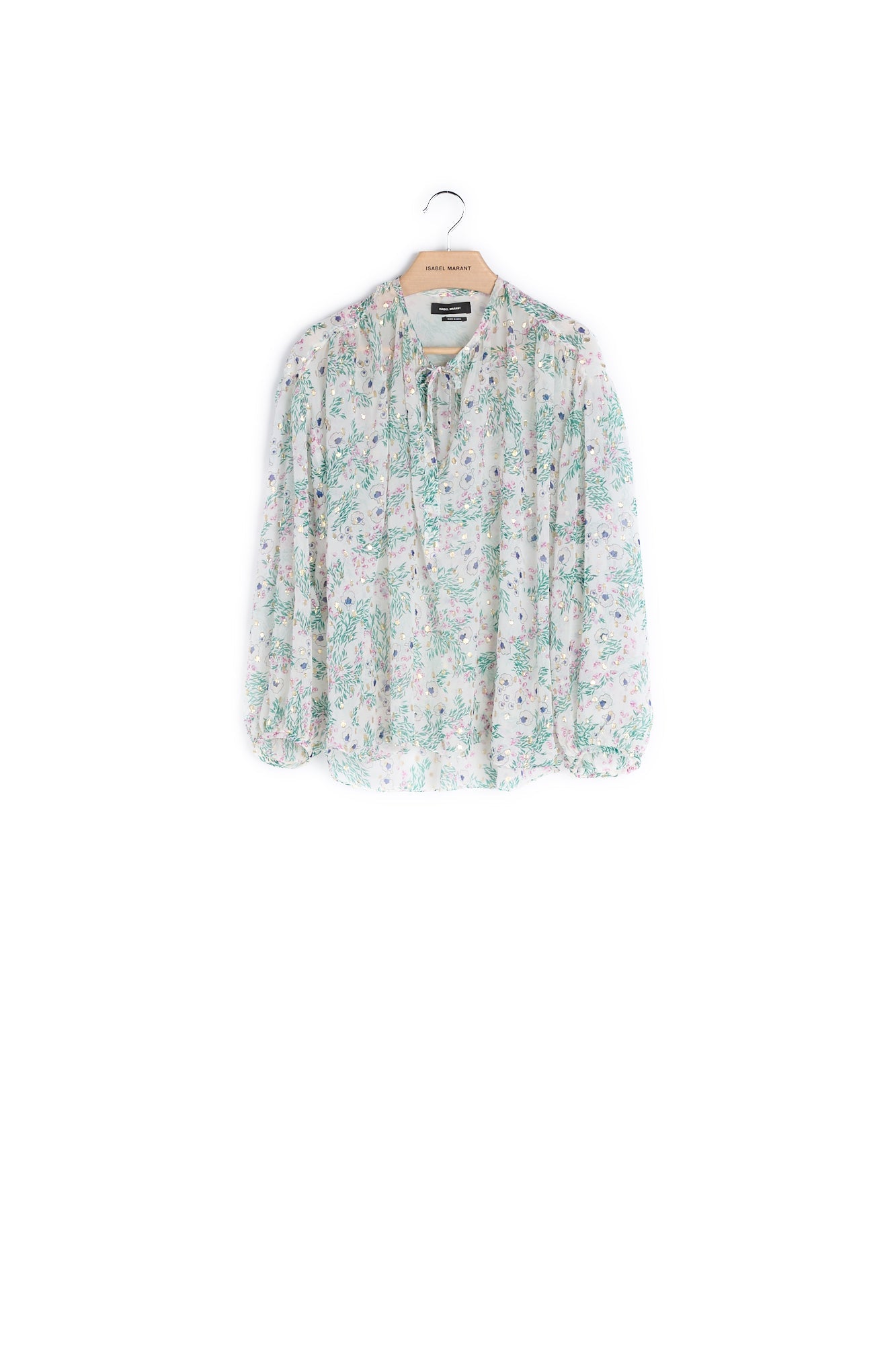 Haut Fleuri Soie - 38 Faume - seconde main
