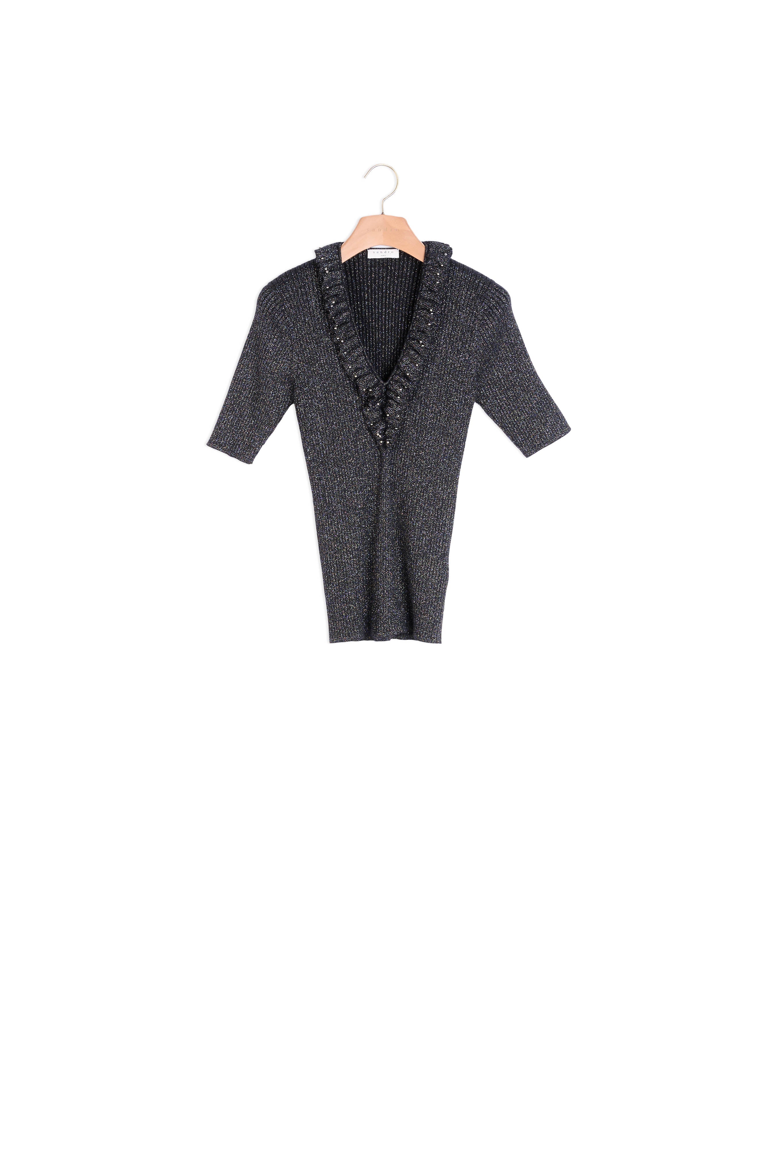 Pull à manches courtes en maille lurex Faume - seconde main