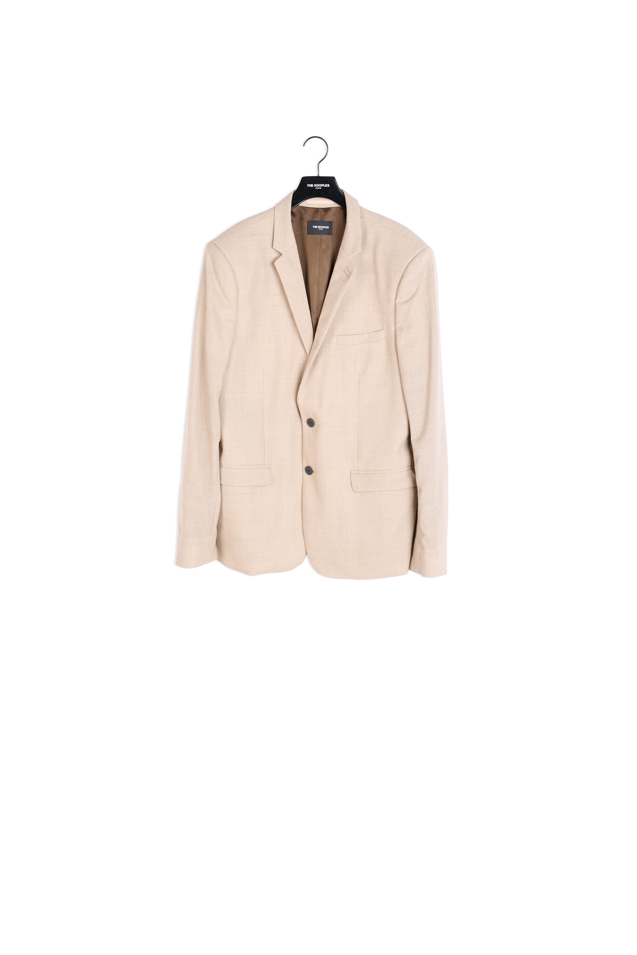 Veste habillée beige laine à poches Faume - seconde main