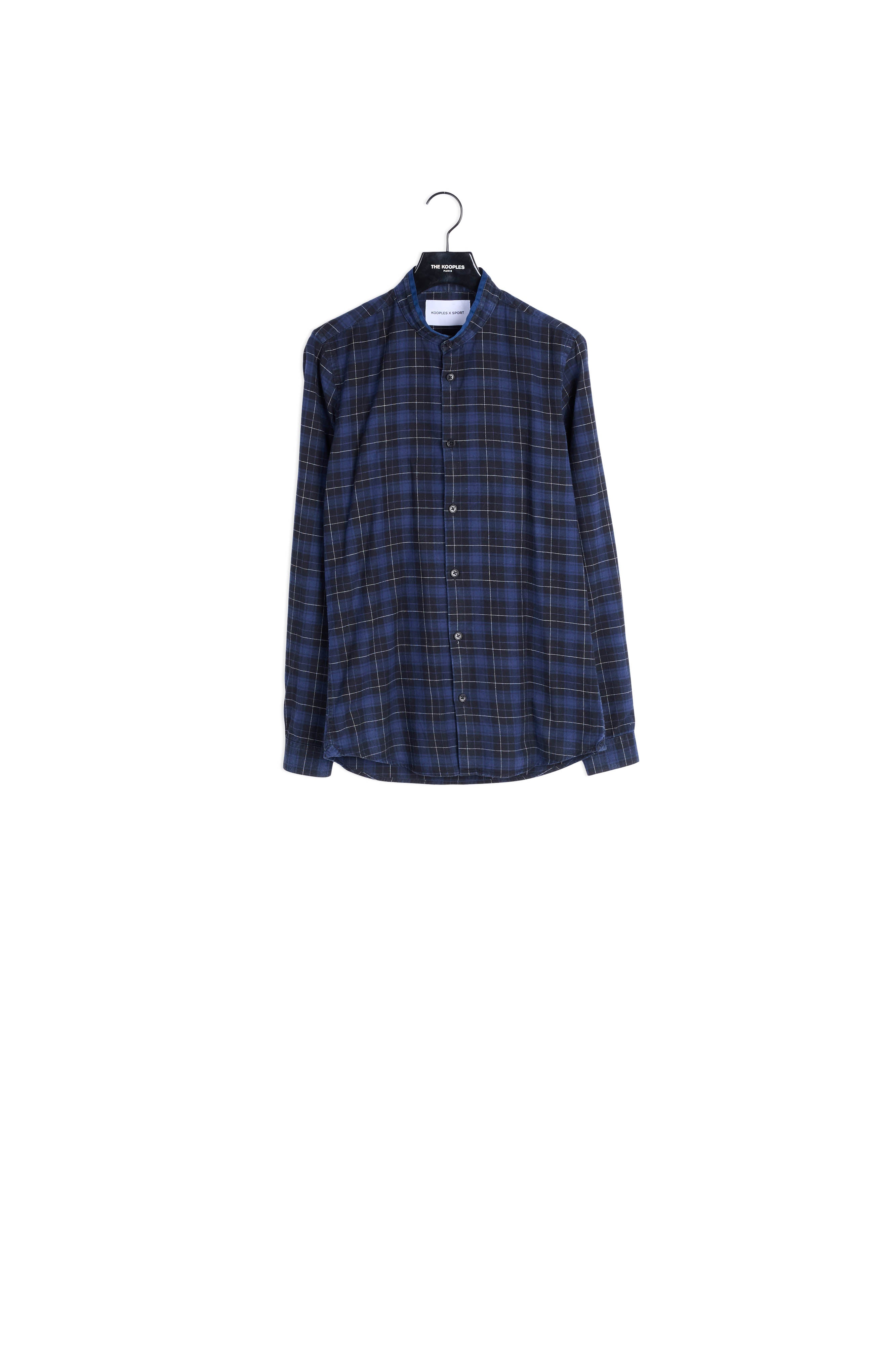 Chemise à carreaux bleu marine Faume - seconde main