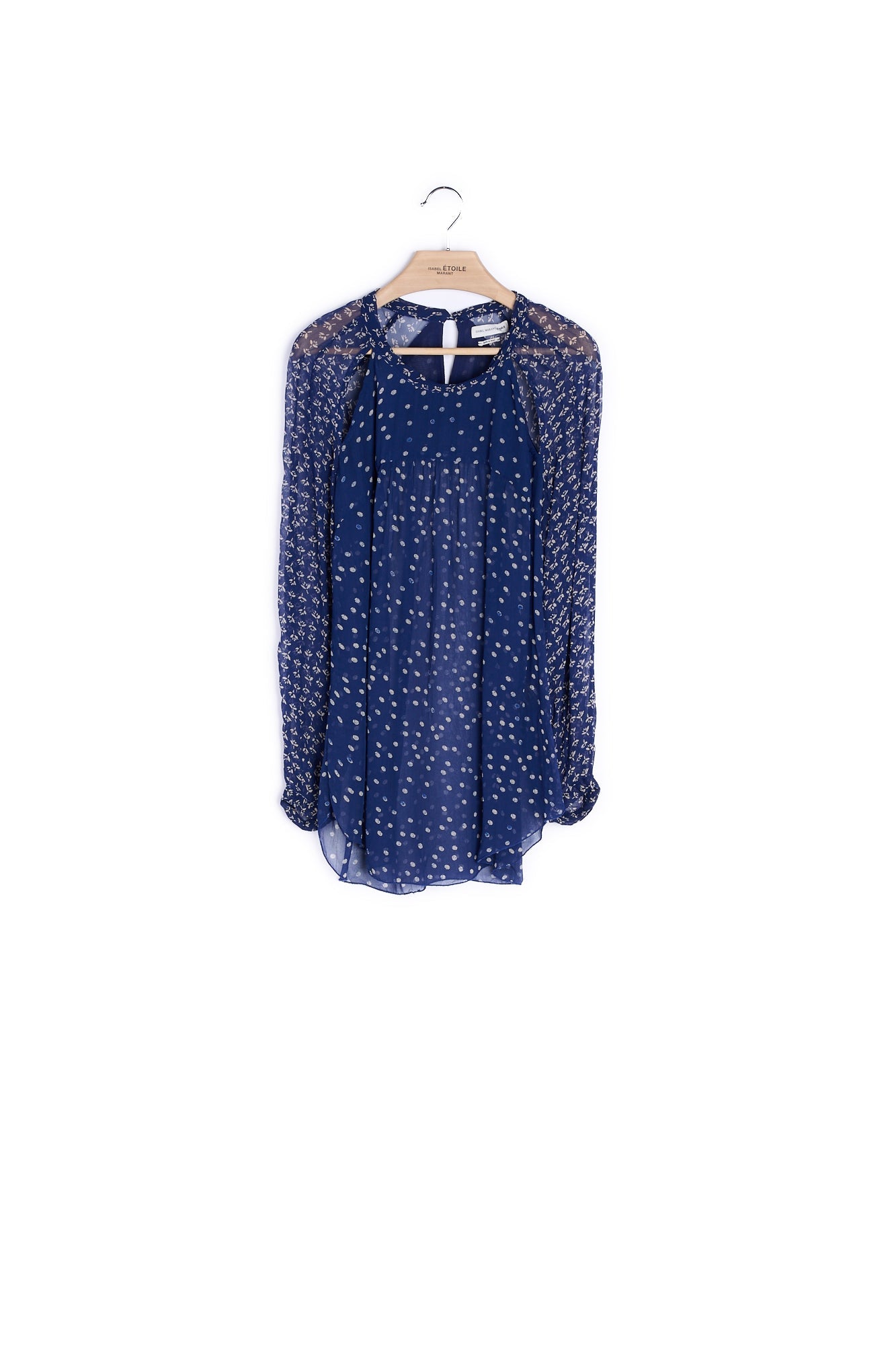 Haut effet voile col rond manches longues - 38 Faume - seconde main