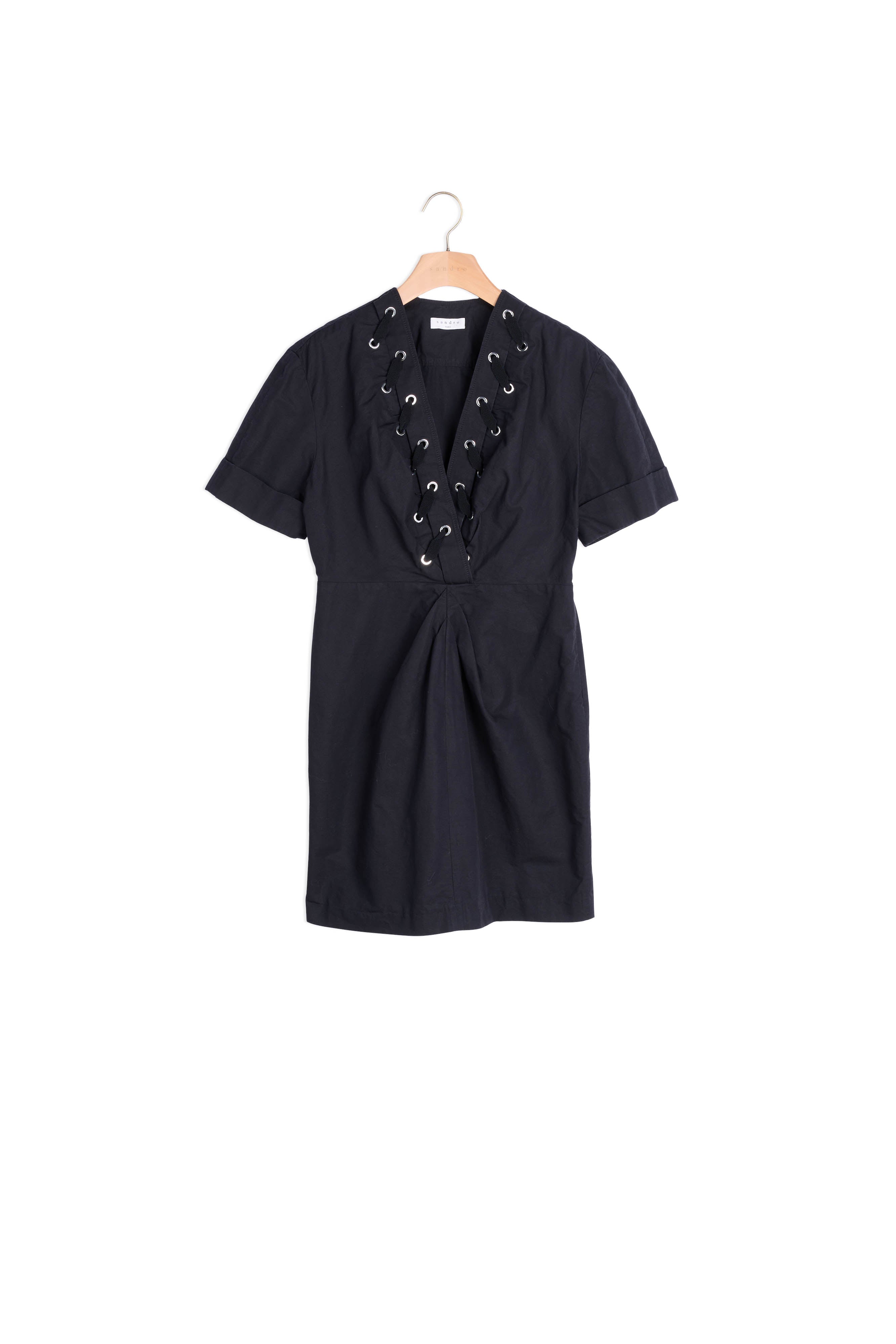 Robe courte ornée d'œillets entrelacés Faume - seconde main