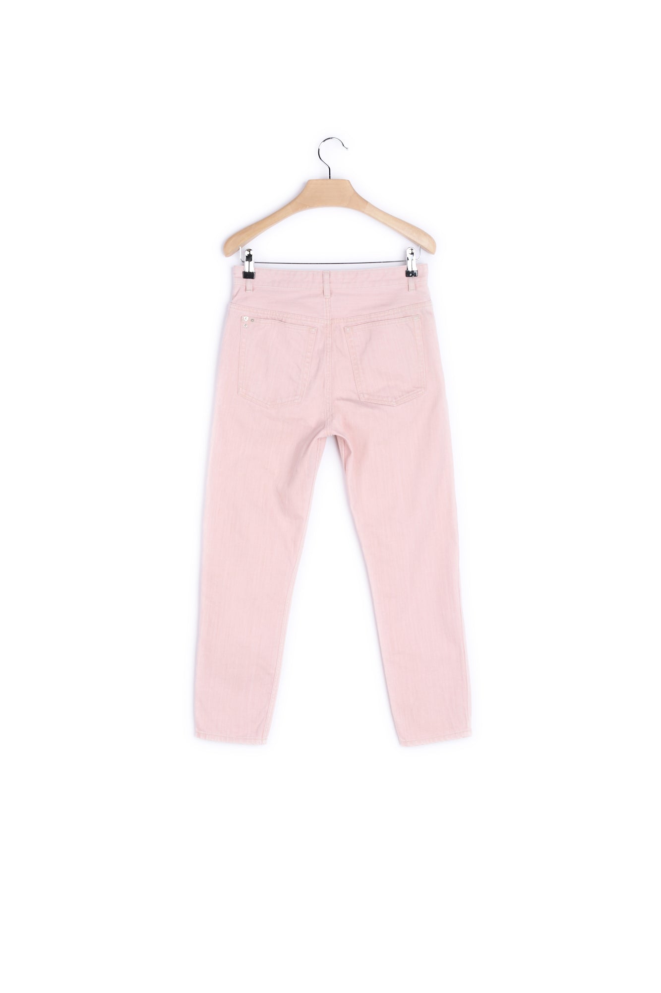 Pantalon girlfriend en coton - 34 Faume - seconde main