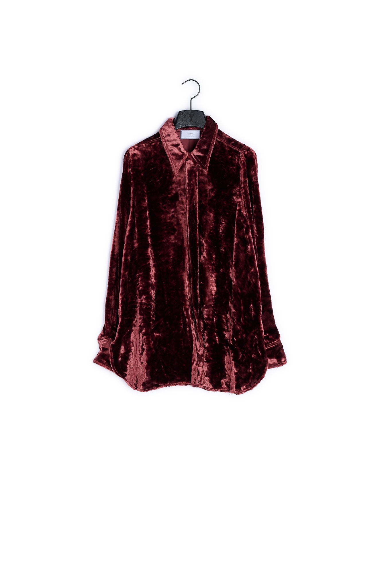 Chemise Longue En Velours Faume - seconde main