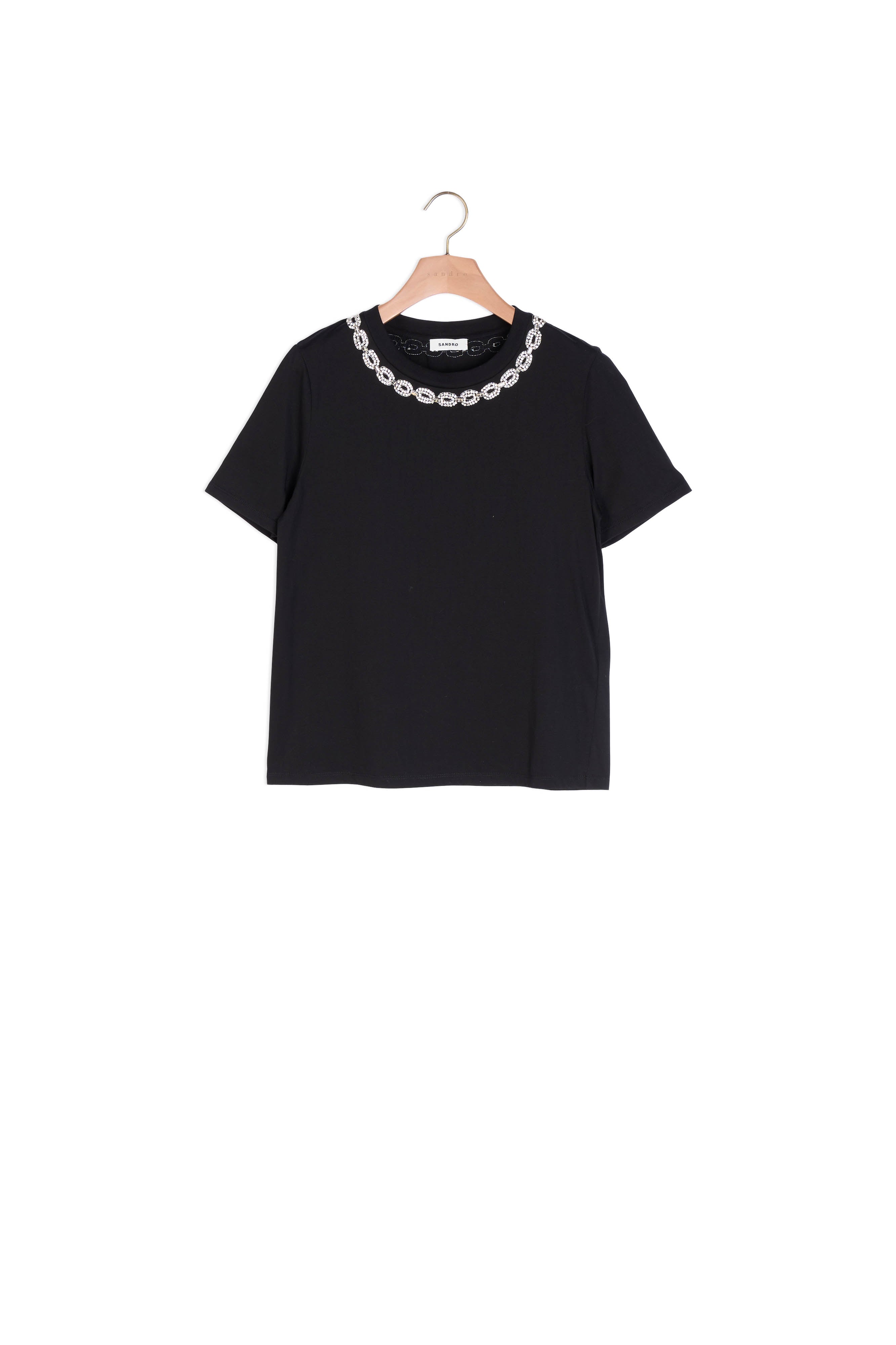 T-shirt en coton biologique à col bijou Faume - seconde main