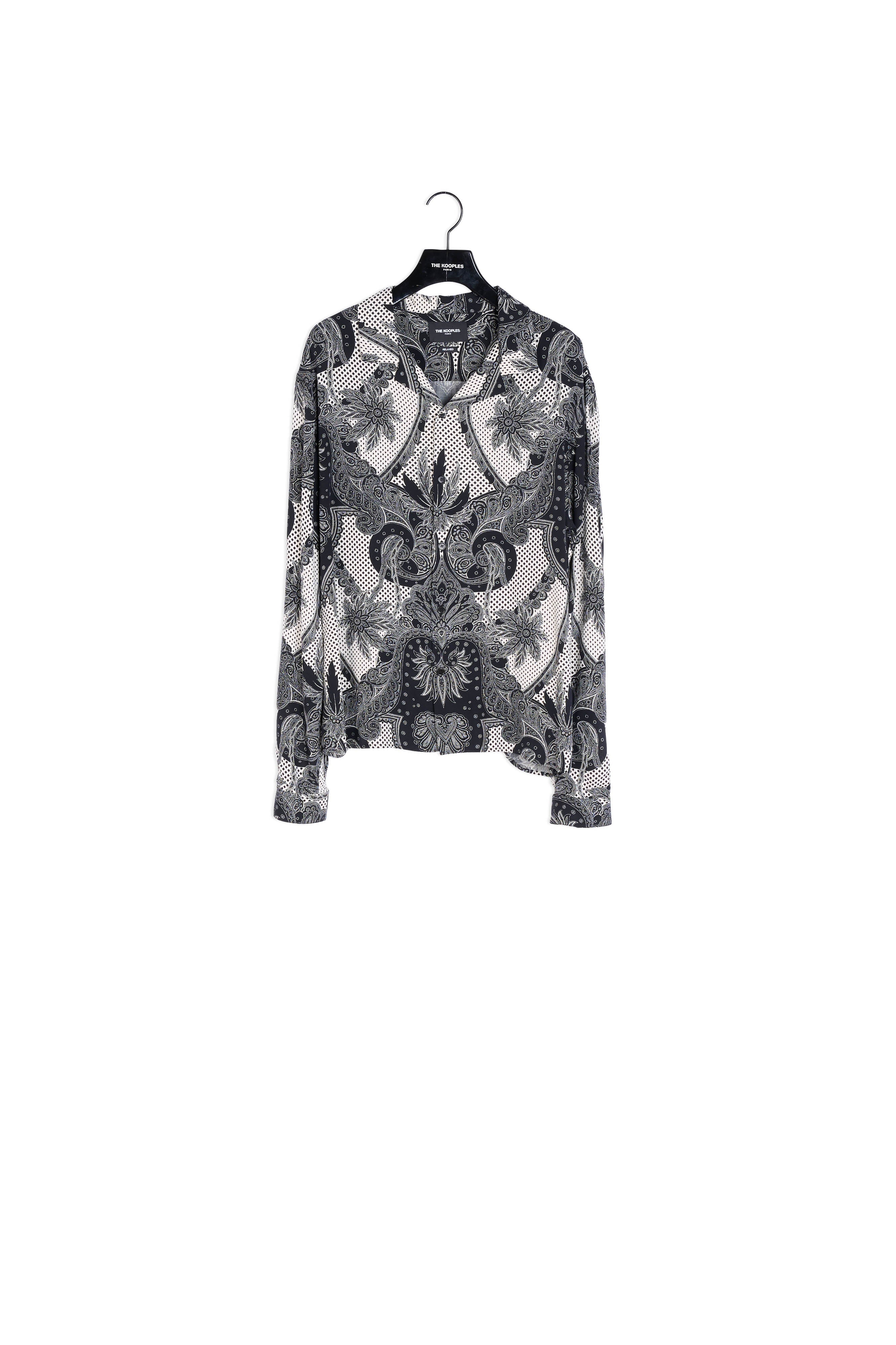 Chemise col requin noire Faume - seconde main