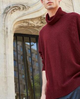 Pull col roulé bordeaux Faume - seconde main