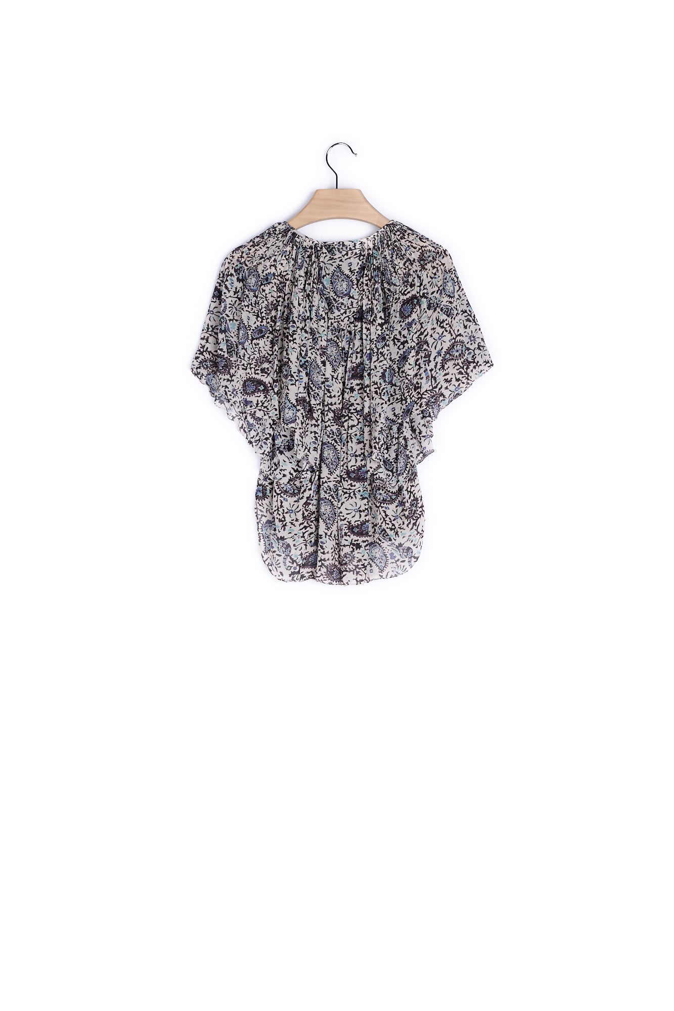 Haut fluide col rond manches courtes - 36 Faume - seconde main