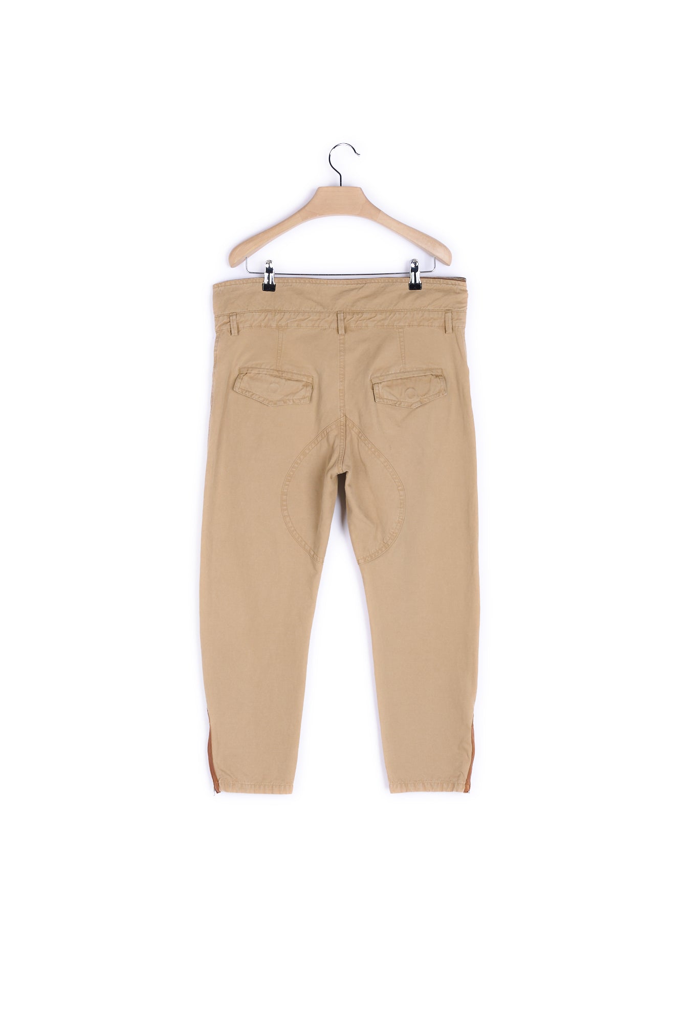 Pantalon court en coton et lin - 38 Faume - seconde main
