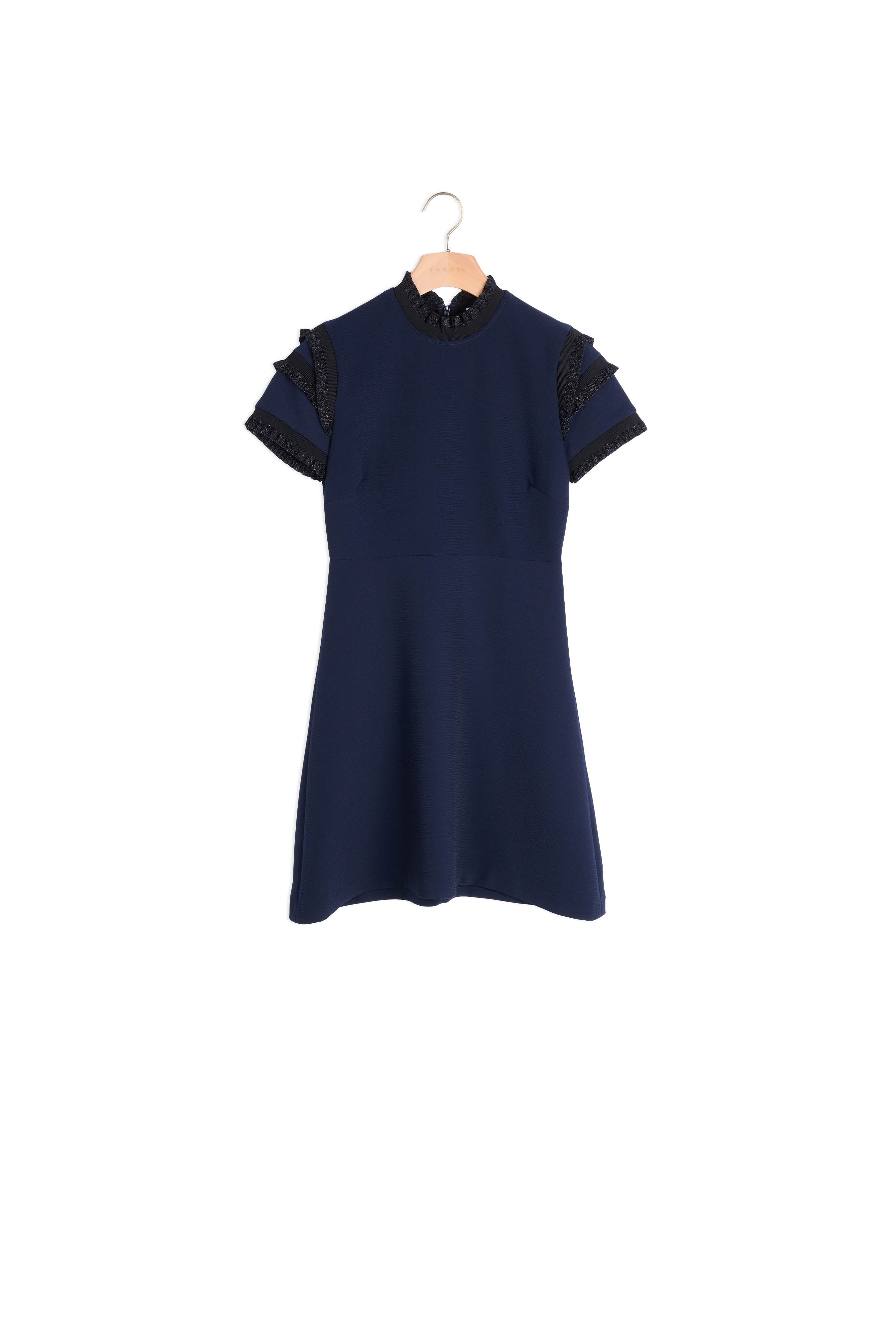 Robe avec volants et insert de lurex Faume - seconde main