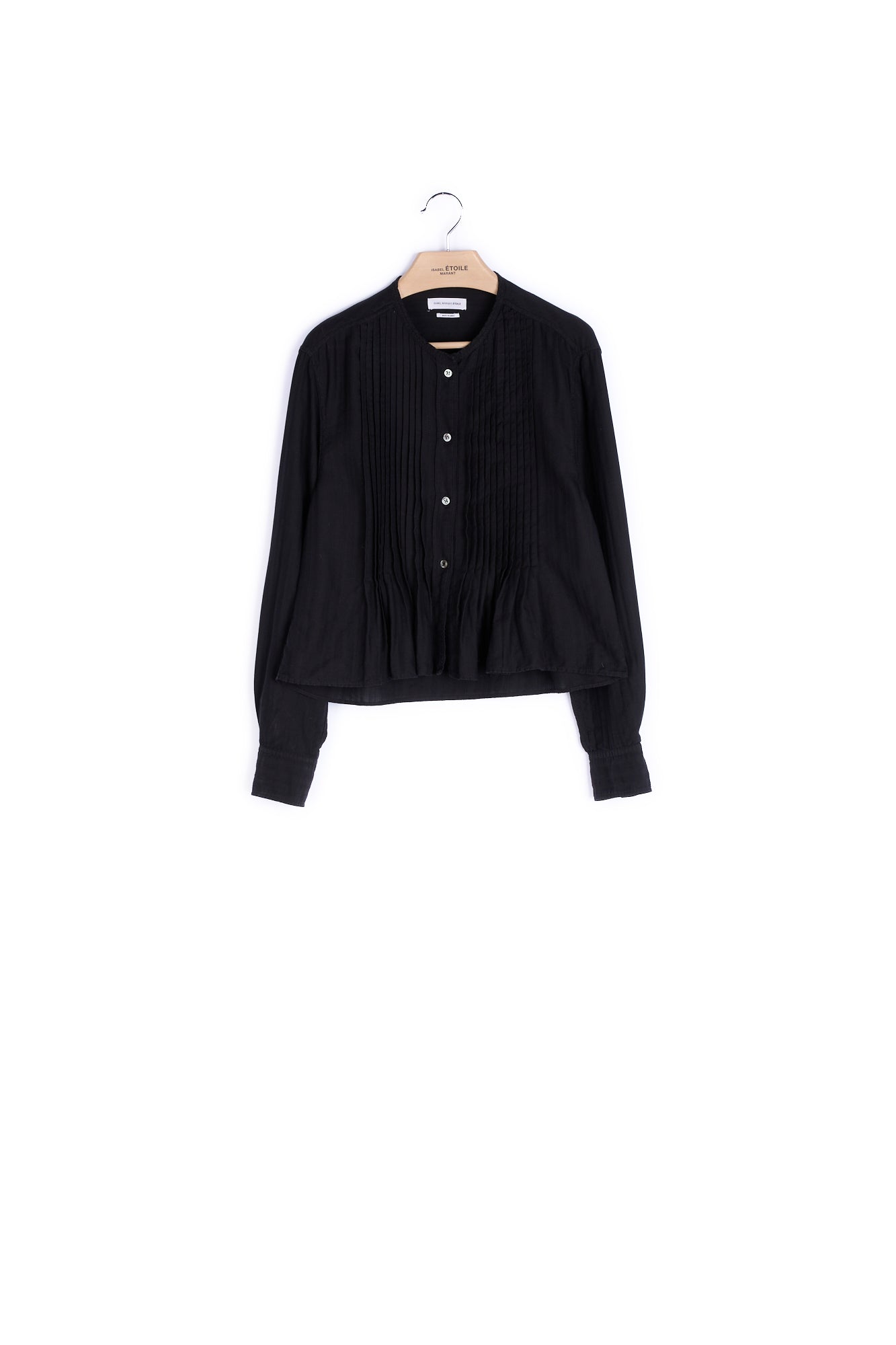 Chemise plissée coton - 36 Faume - seconde main