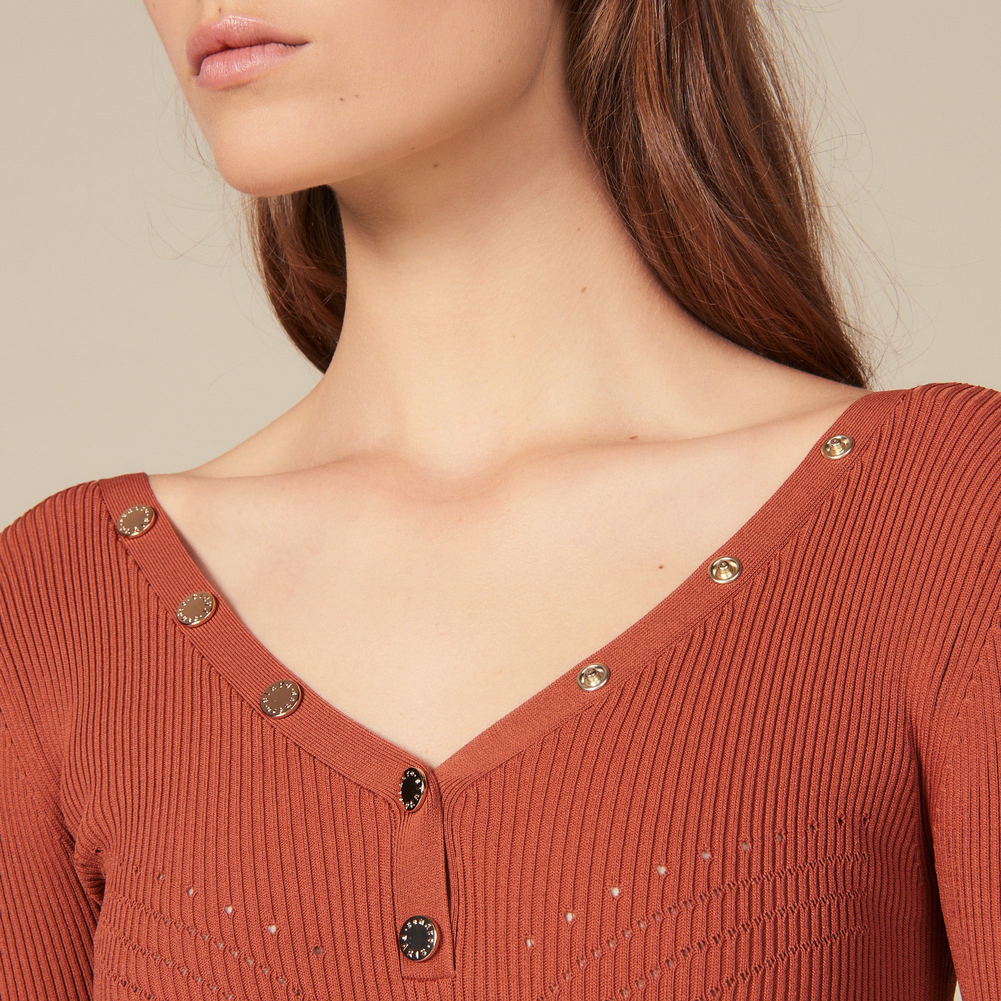 Pull orné de pressions siglées Faume - seconde main