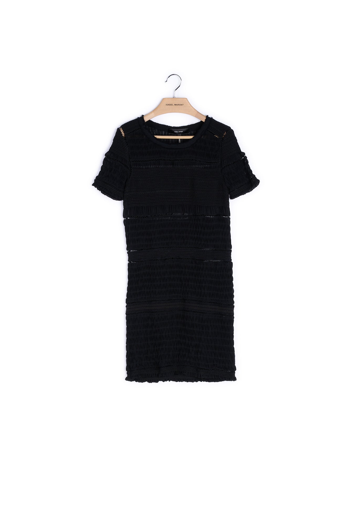 Robe courte col rond manches longues - 40 Faume - seconde main