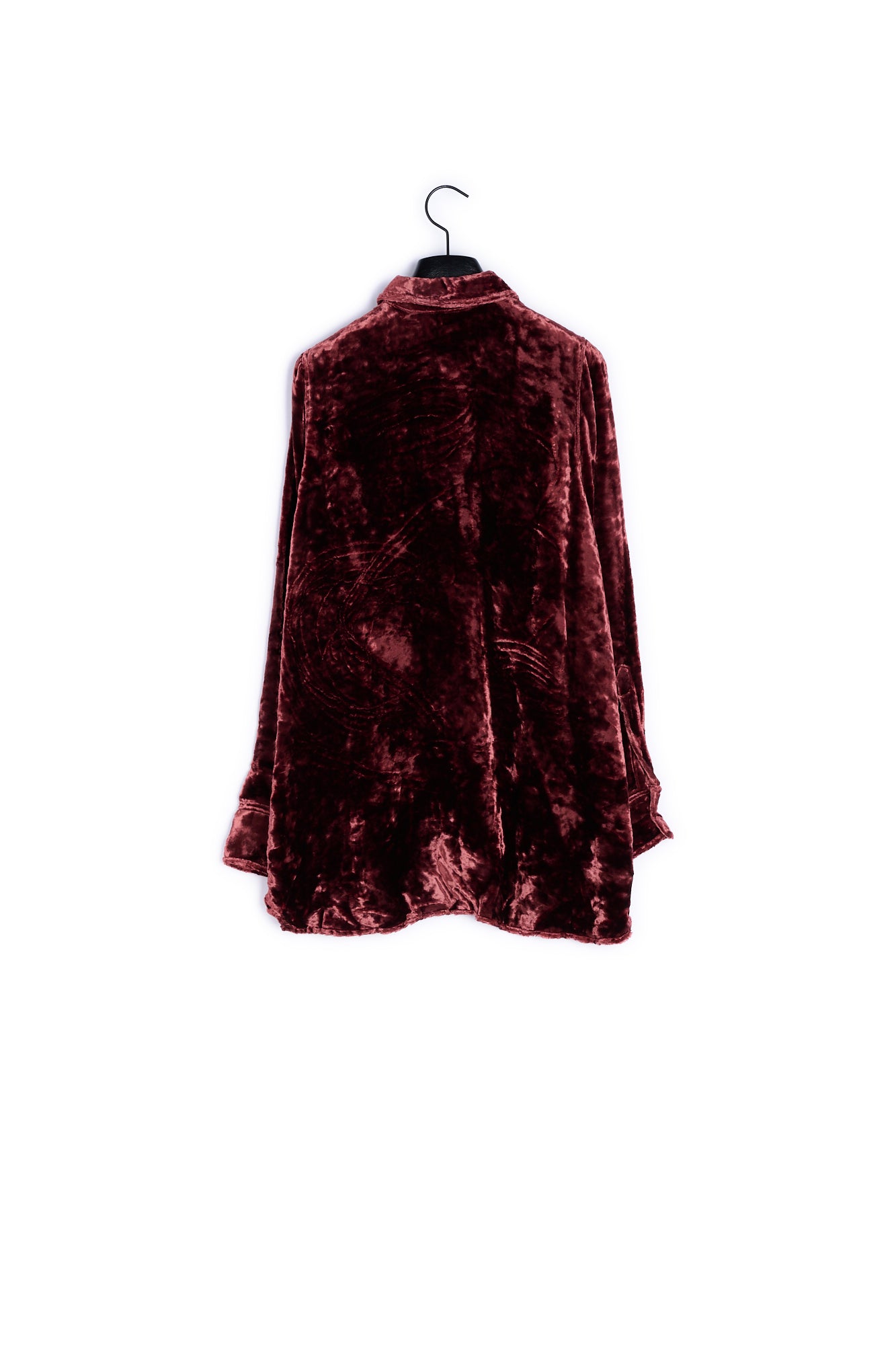 Chemise Longue En Velours Faume - seconde main