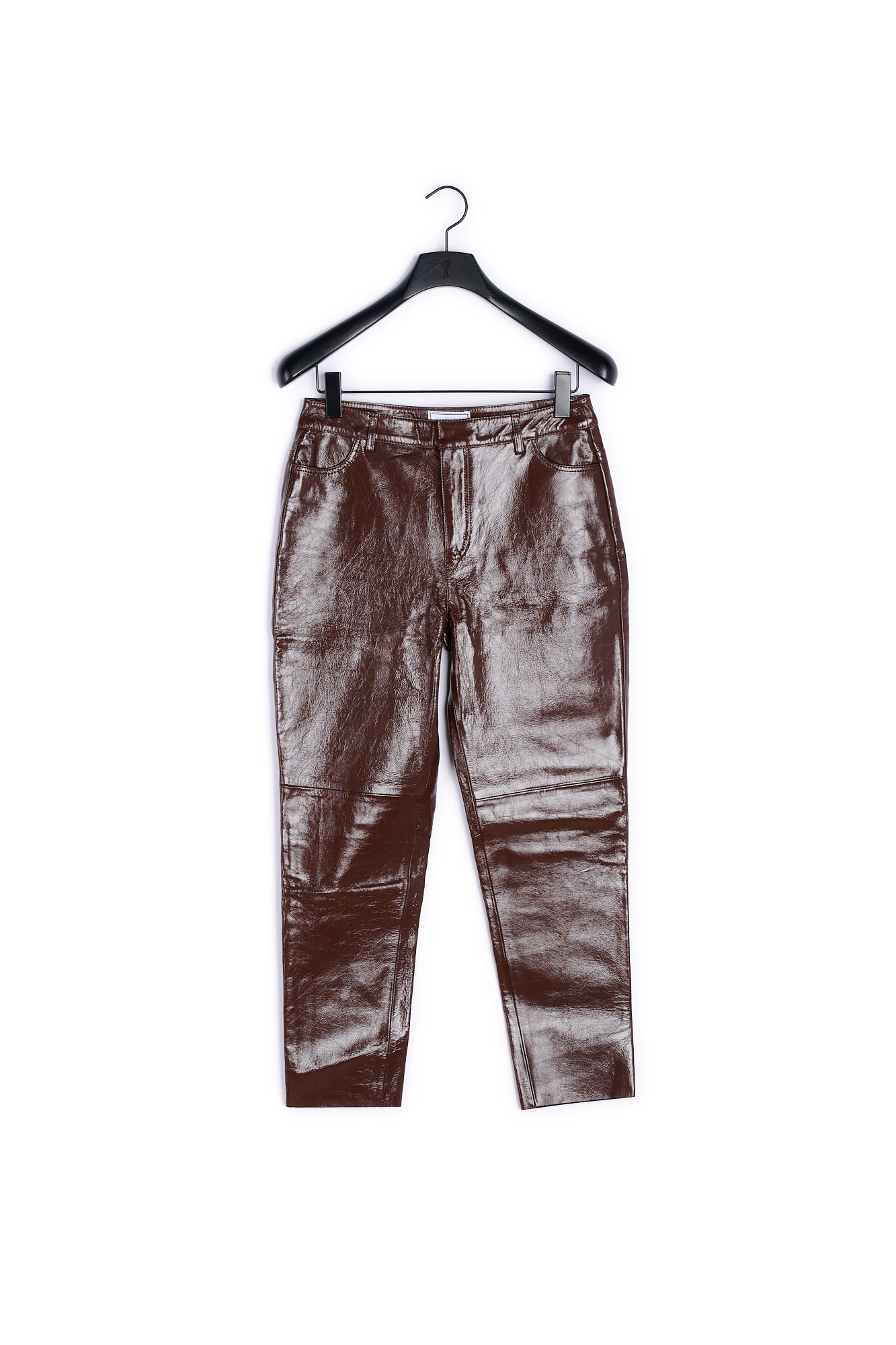 Pantalon En Cuir Vernis Faume - seconde main