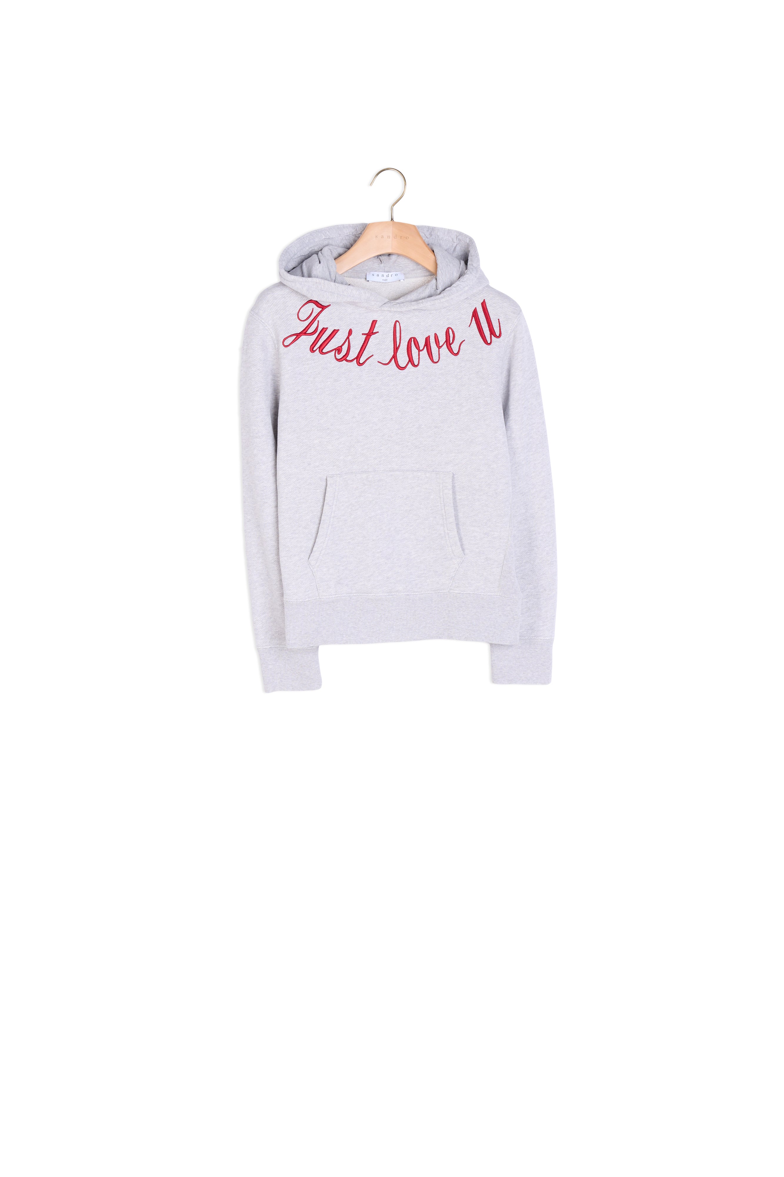 Pull à capuche en coton avec broderie Faume - seconde main