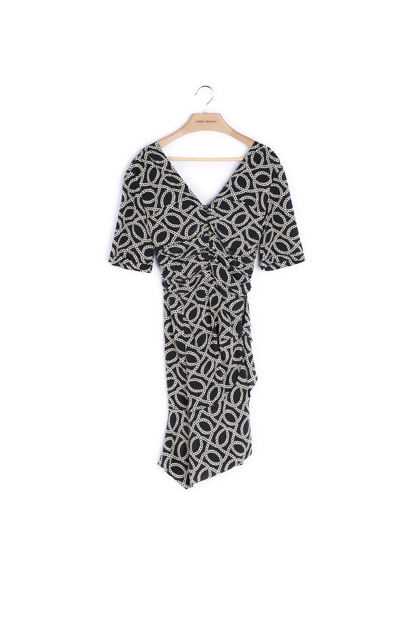 Robe Manches Courtes Soie - 36 Faume - seconde main