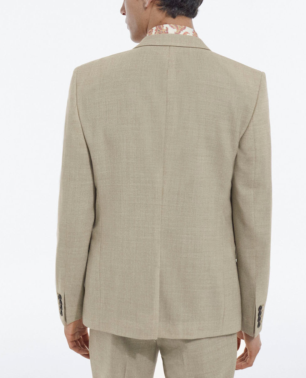 Veste habillée beige laine à poches Faume - seconde main