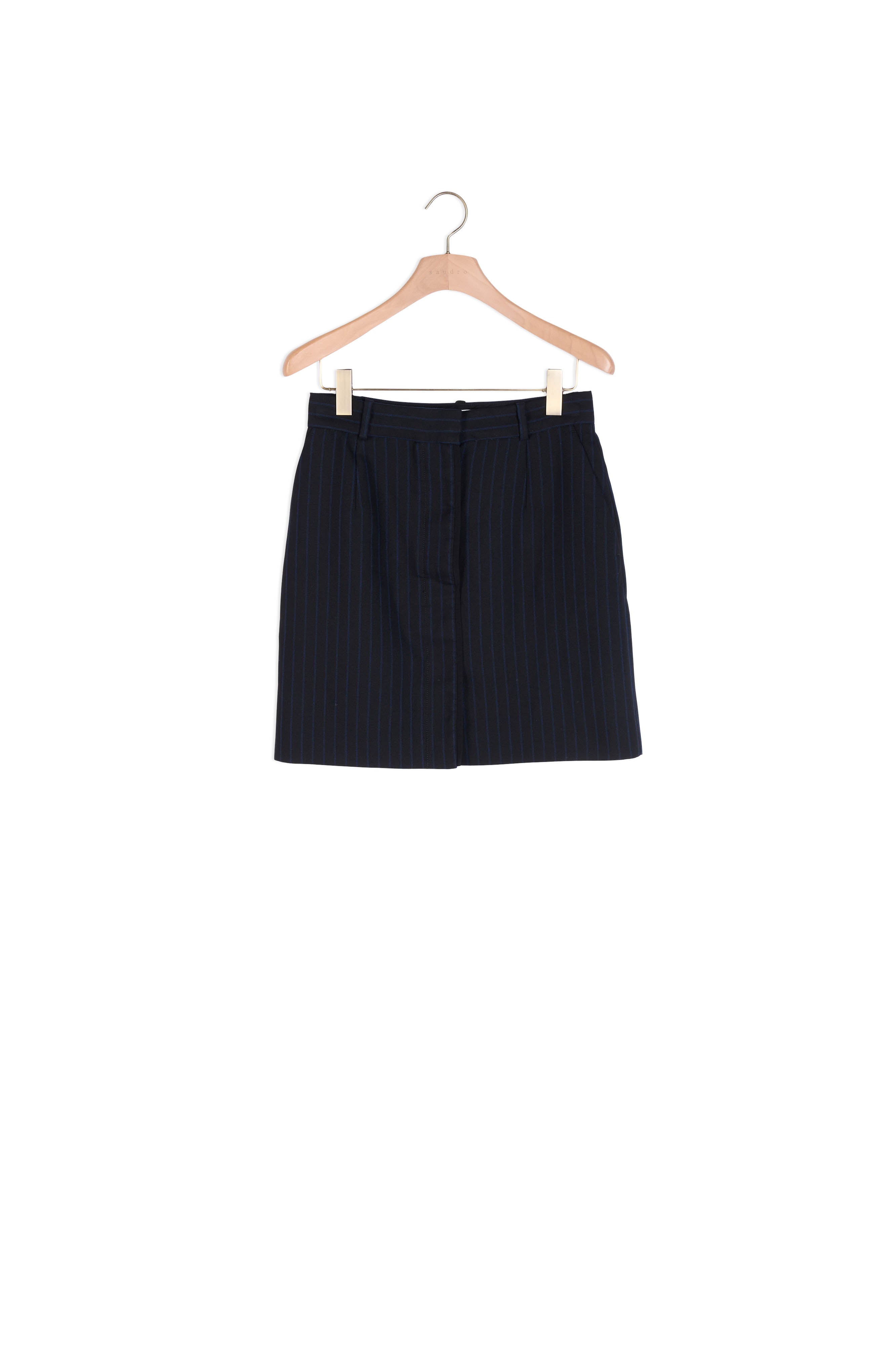 Jupe courte de tailleur à fines rayures Faume - seconde main