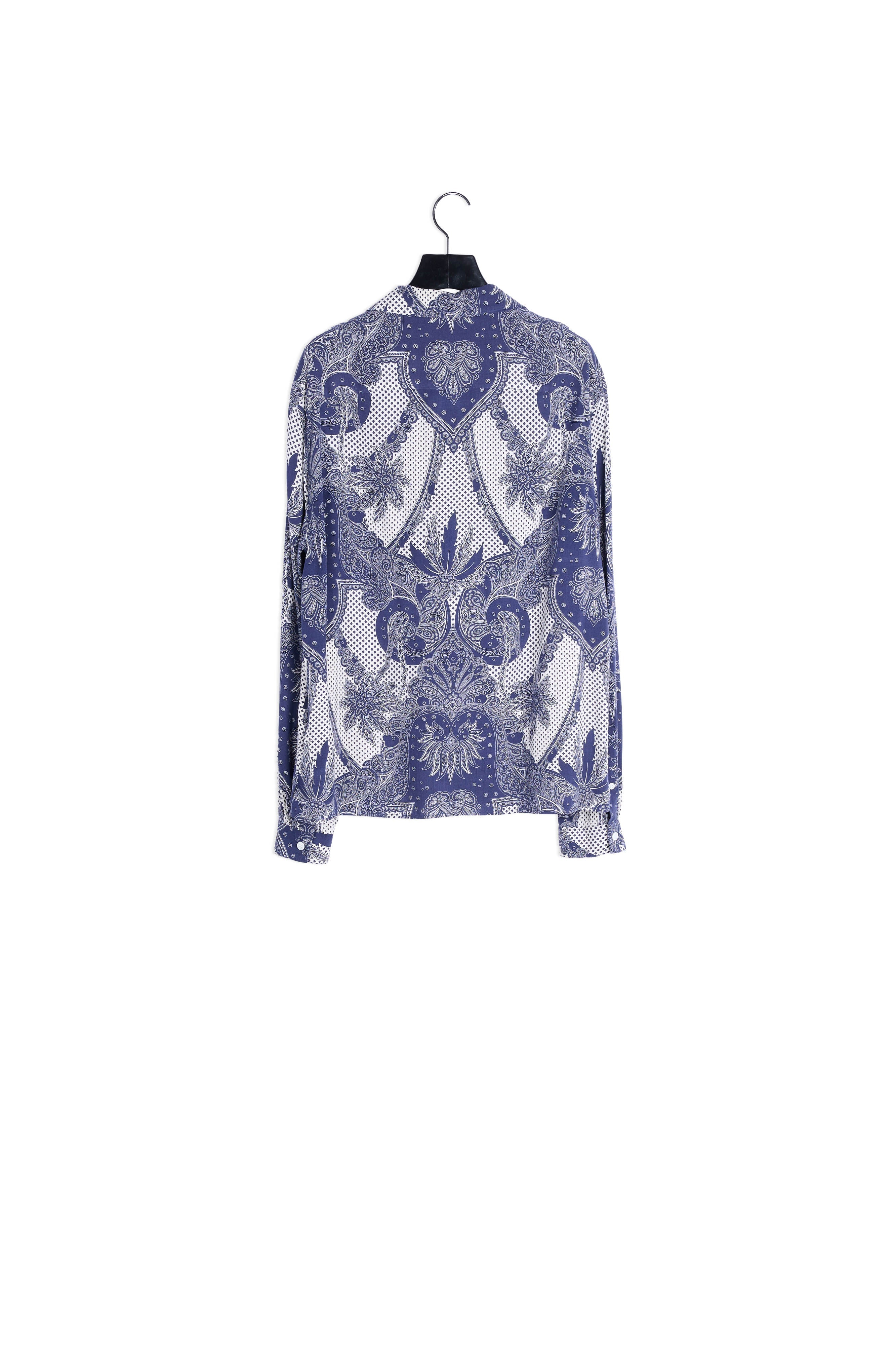 Chemise col requin bleue Faume - seconde main