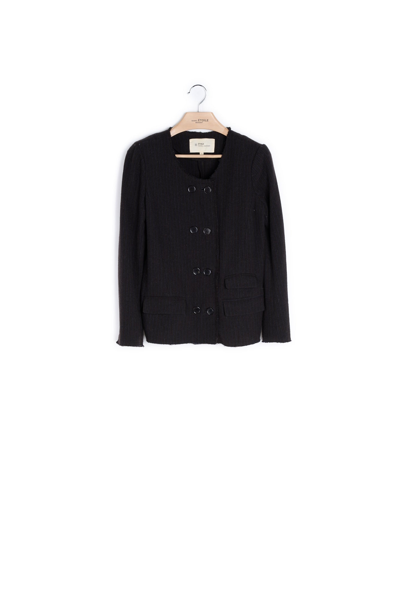 Veste manches longues boutonnées Laine Vierge - 38 Faume - seconde main