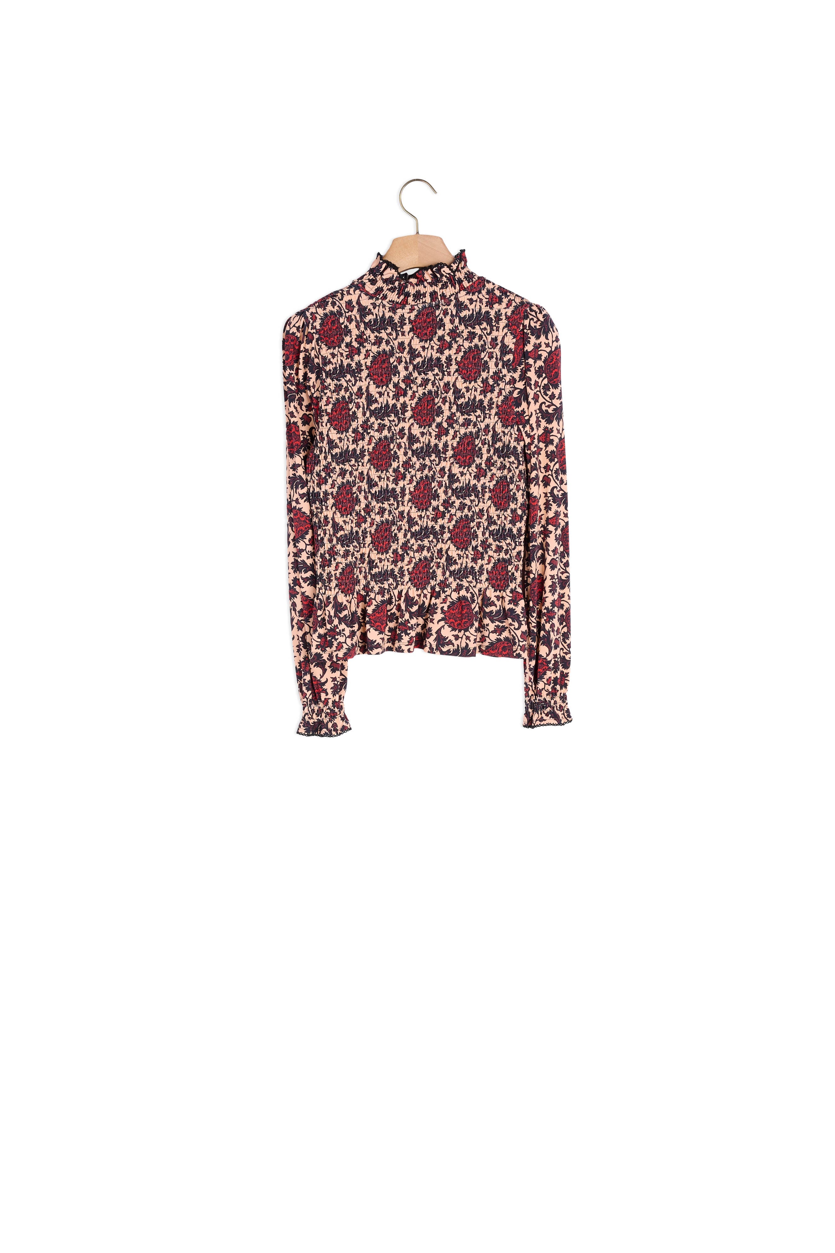T-shirt imprimé smocké Faume - seconde main