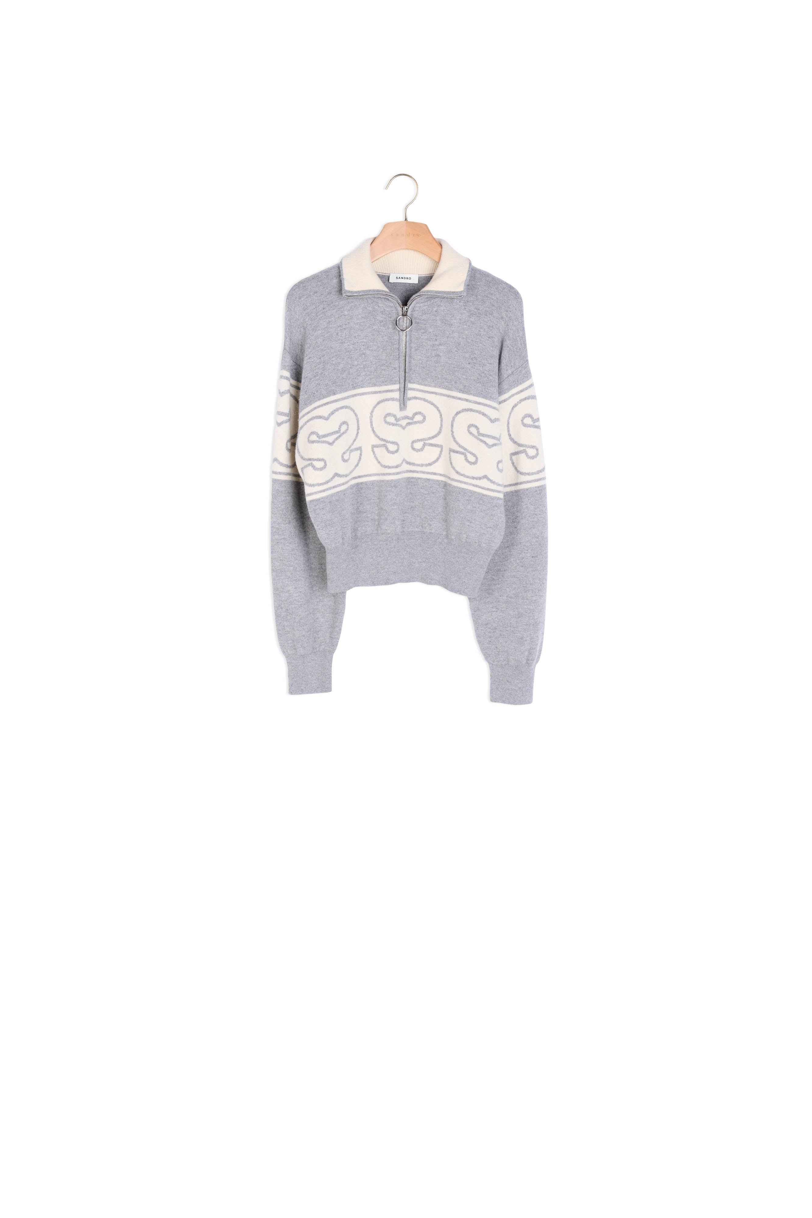 Pull à jacquard double S Faume - seconde main