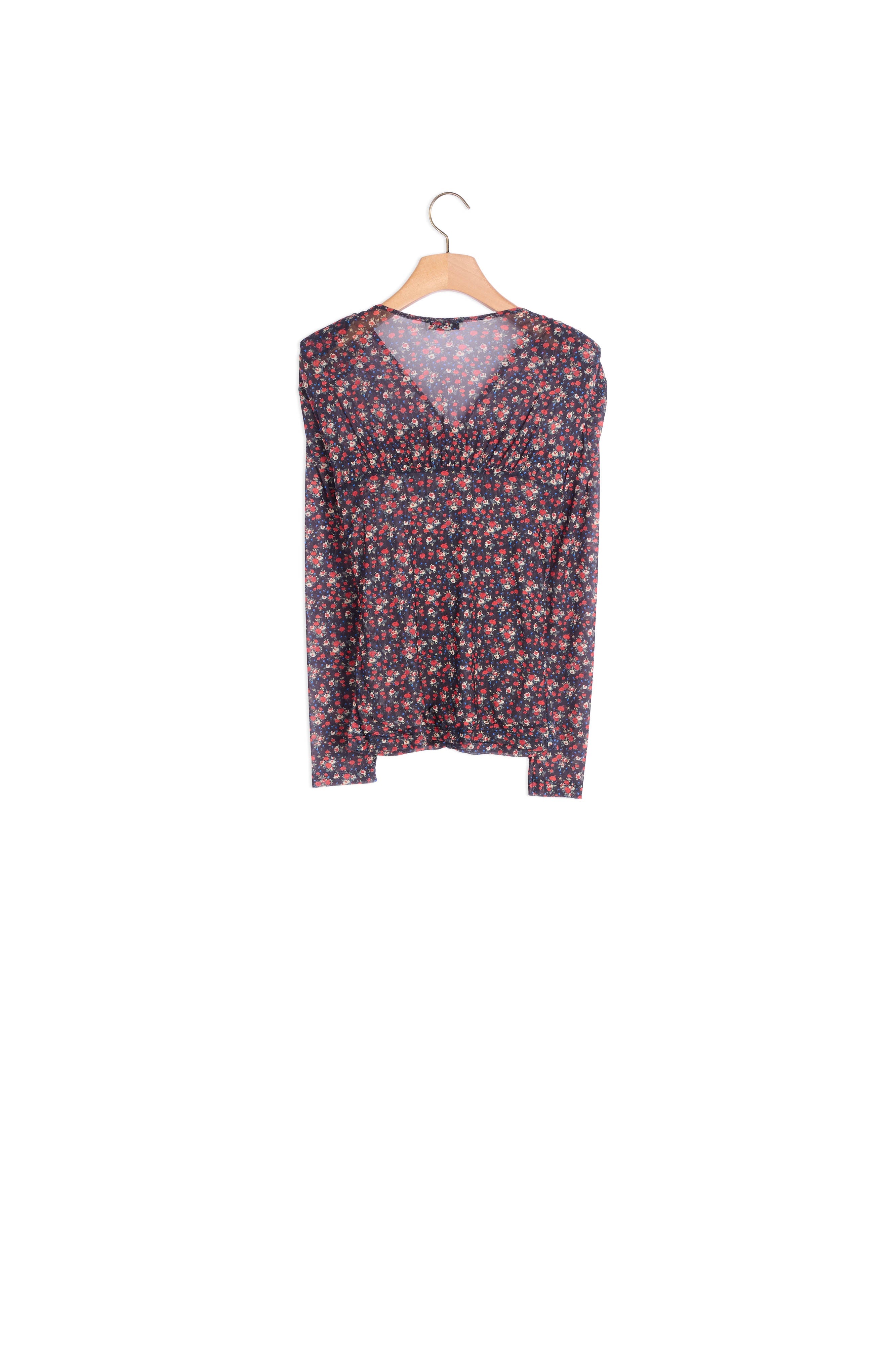 Top en tulle à imprimé fleuri Faume - seconde main