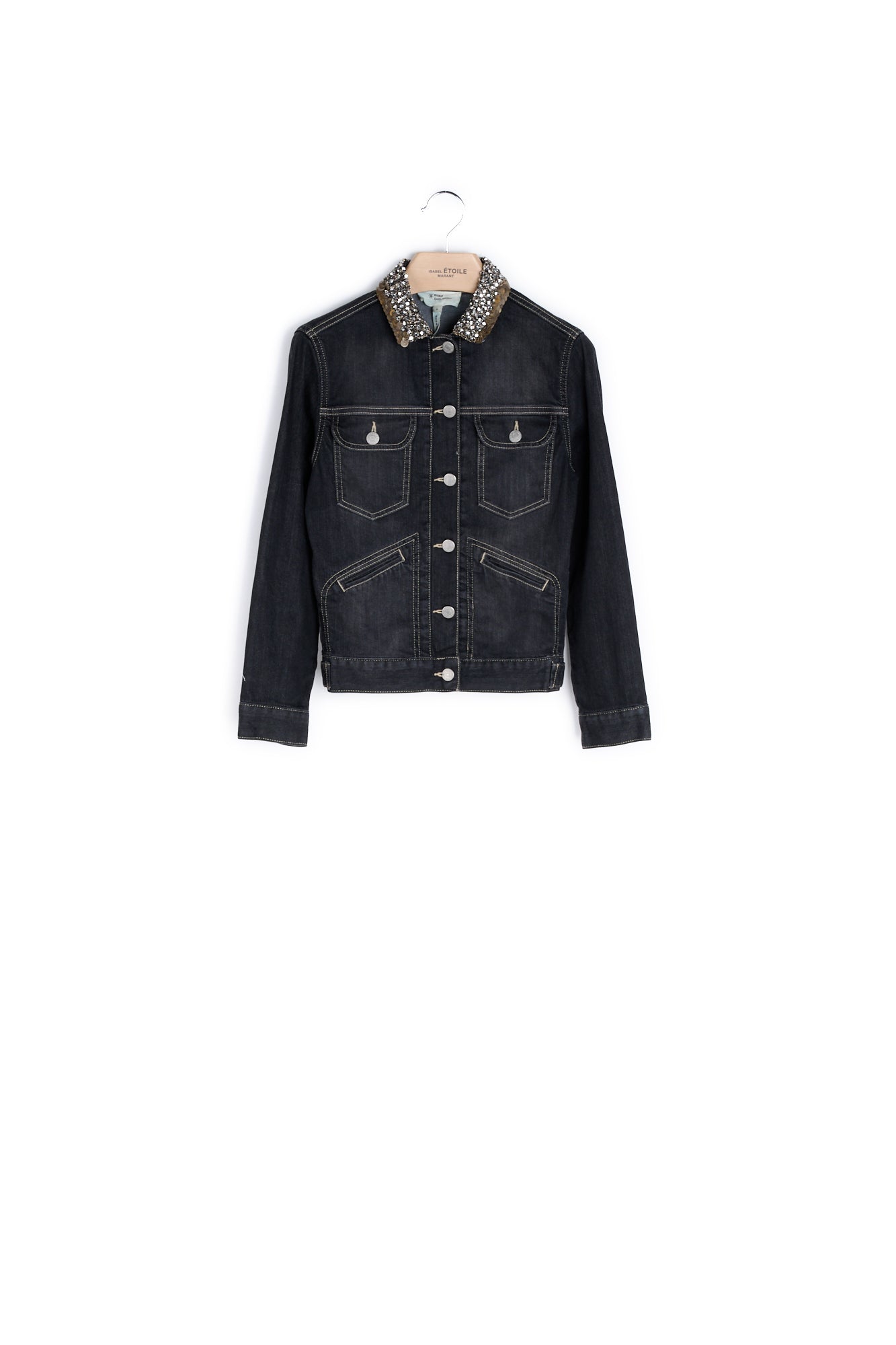 VESTE Denim  manches longues coton- 34 Faume - seconde main