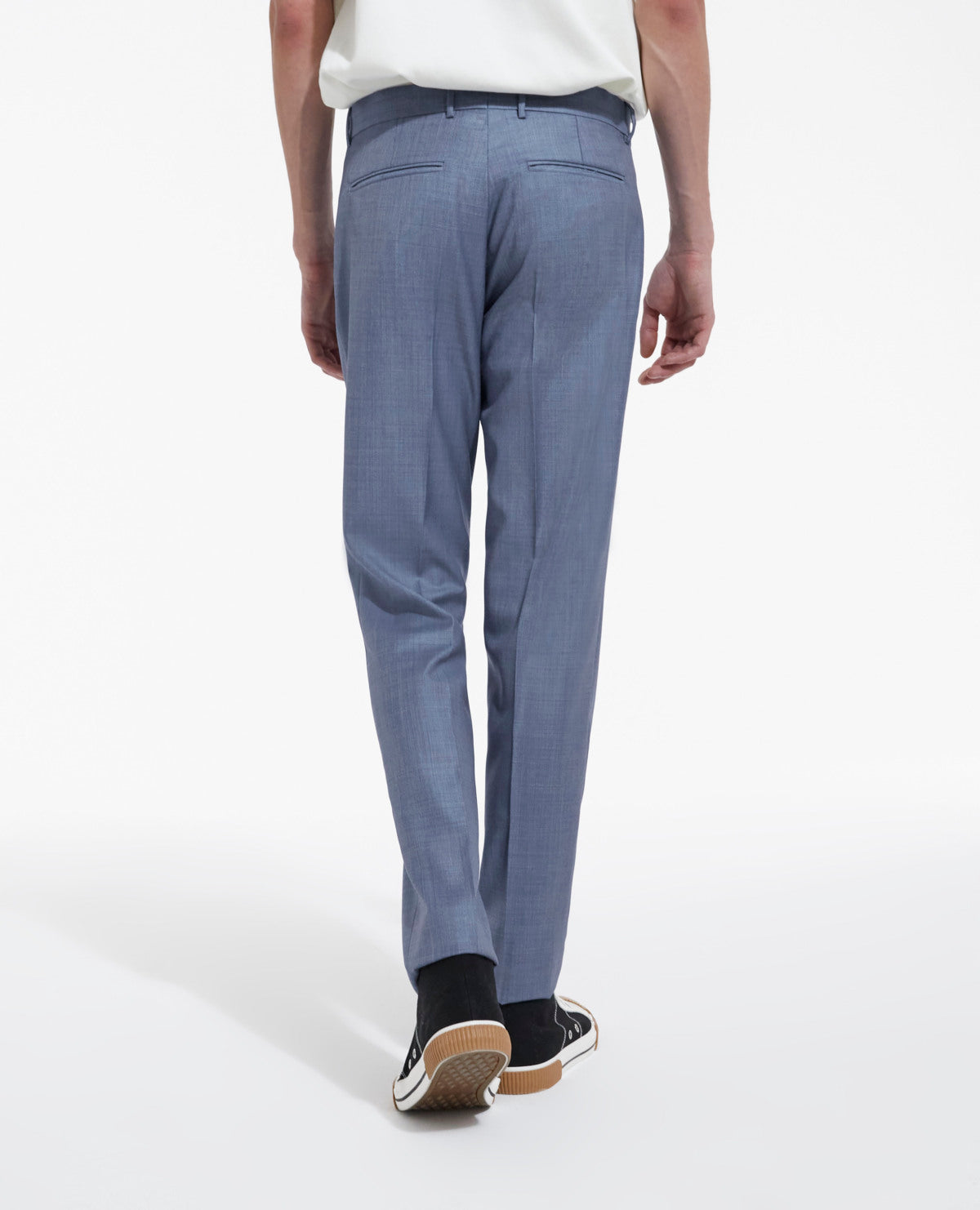 Pantalon costume laine bleu clair ajusté Faume - seconde main