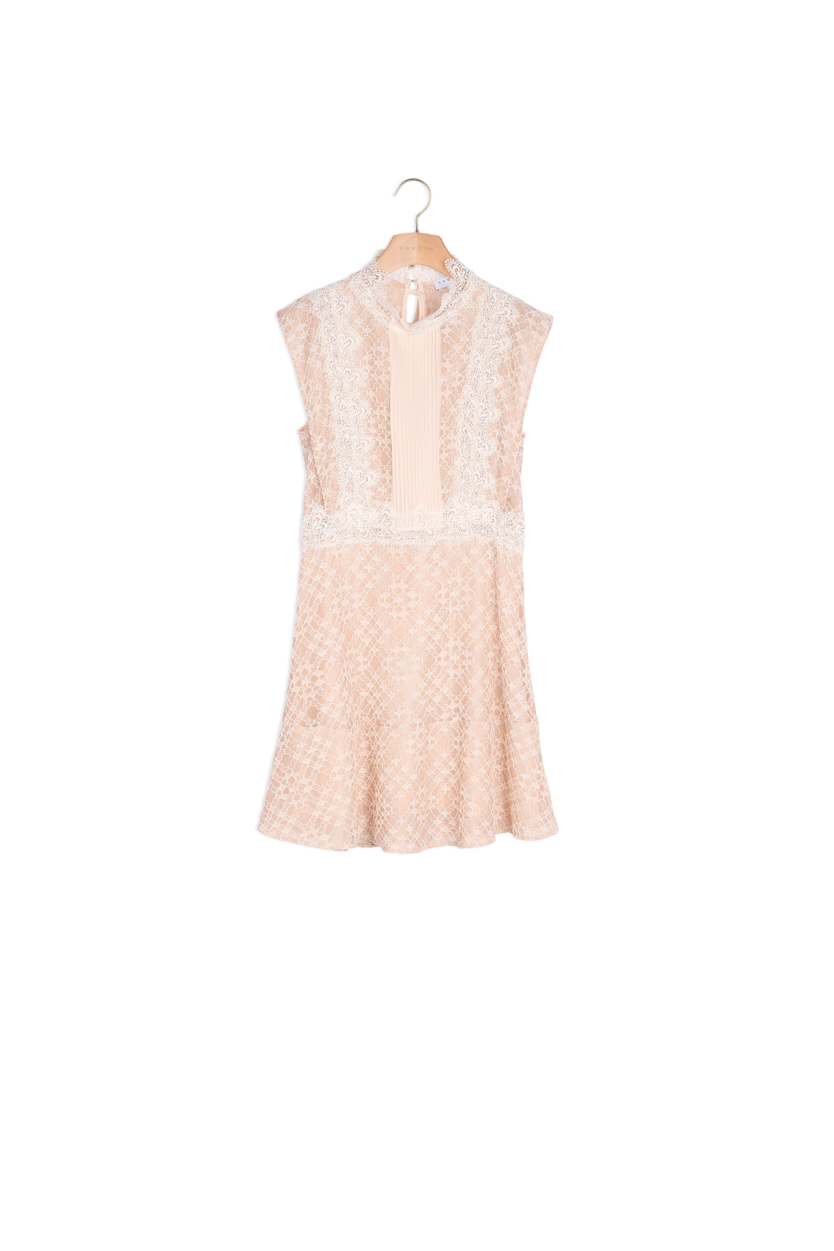 Robe en dentelle col montant Faume - seconde main