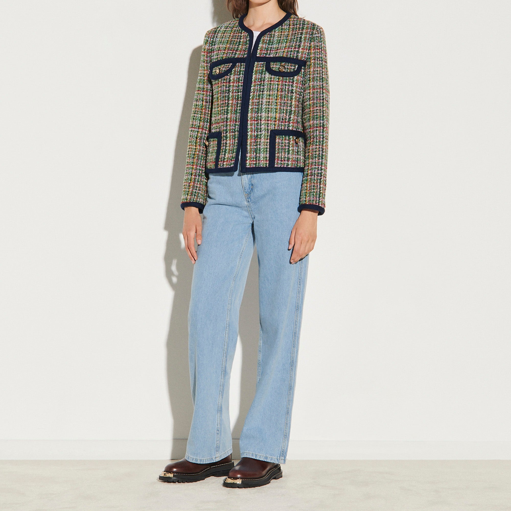 Veste en tweed multicolore Faume - seconde main
